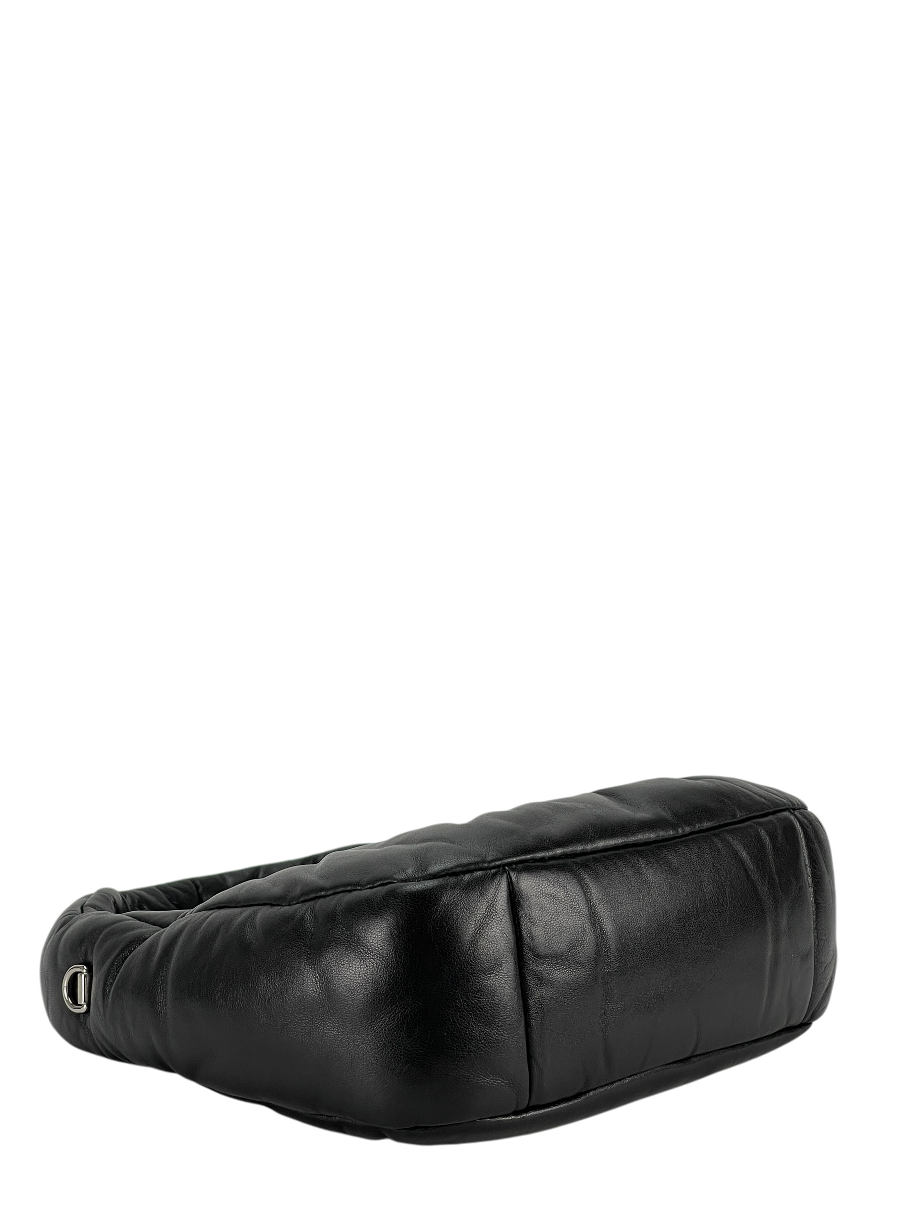 PRADA - Mini Soft Padded Nappa Black Leather