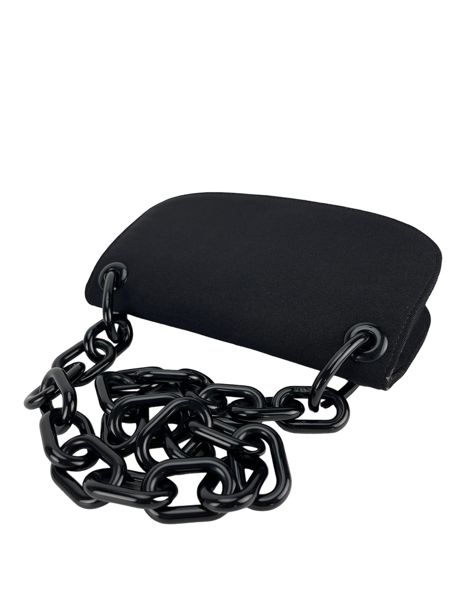 PRADA - Triangle Logo Chunky Chain Shoulder Bag