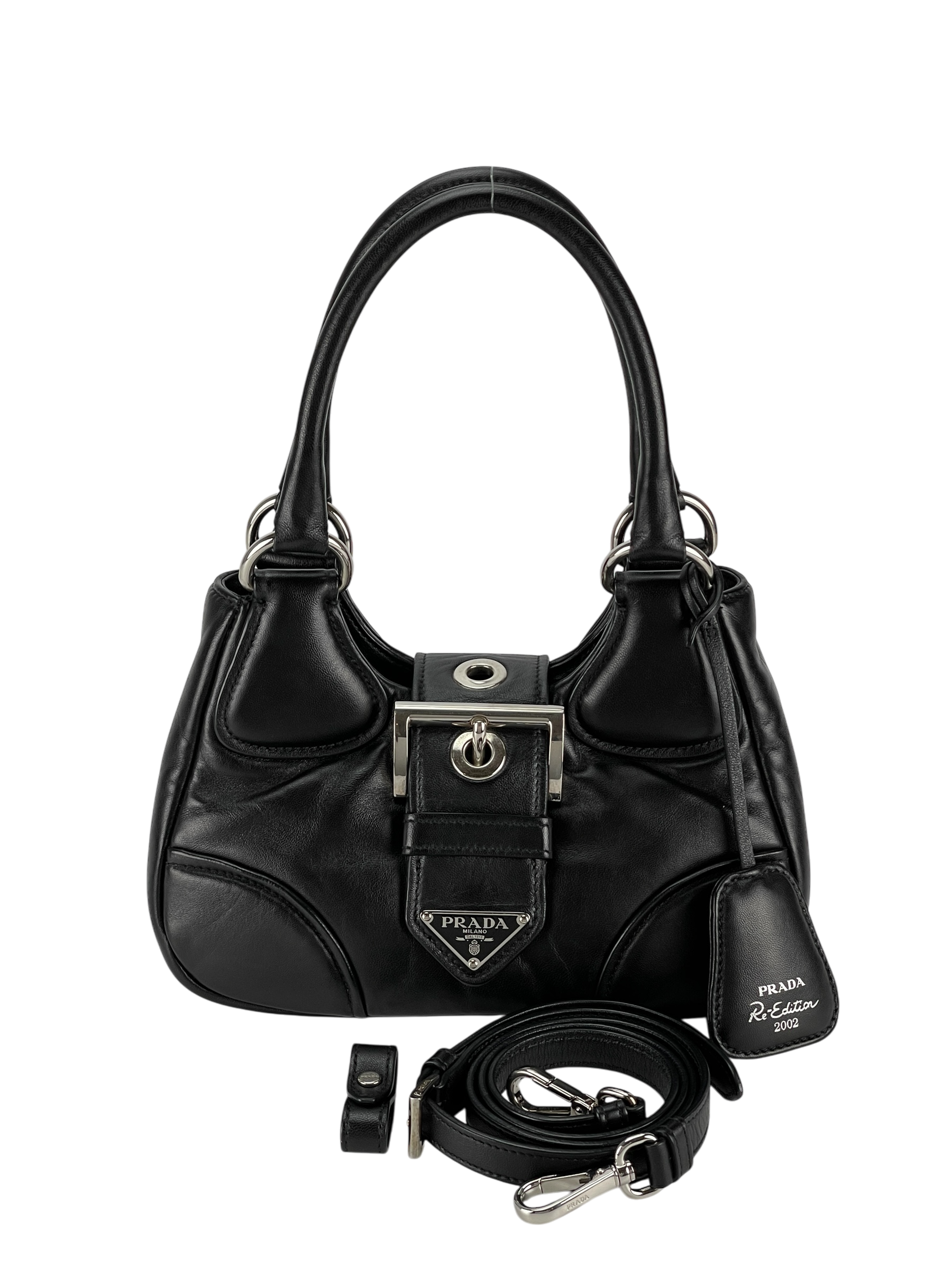 PRADA - Moon Padded Leather Nappa Handbag