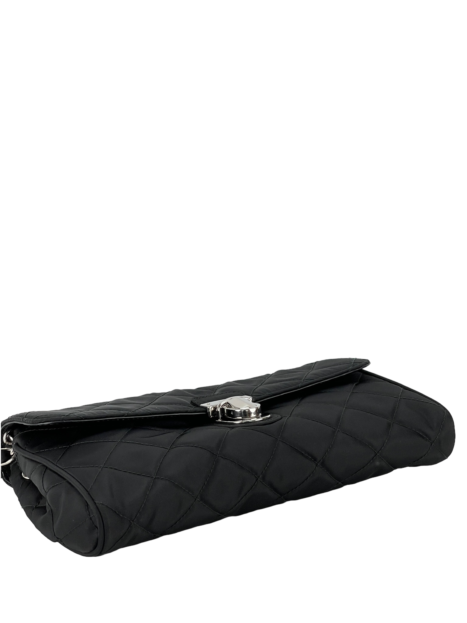 PRADA - Nylon Pushlock Flap Crossbody Bag