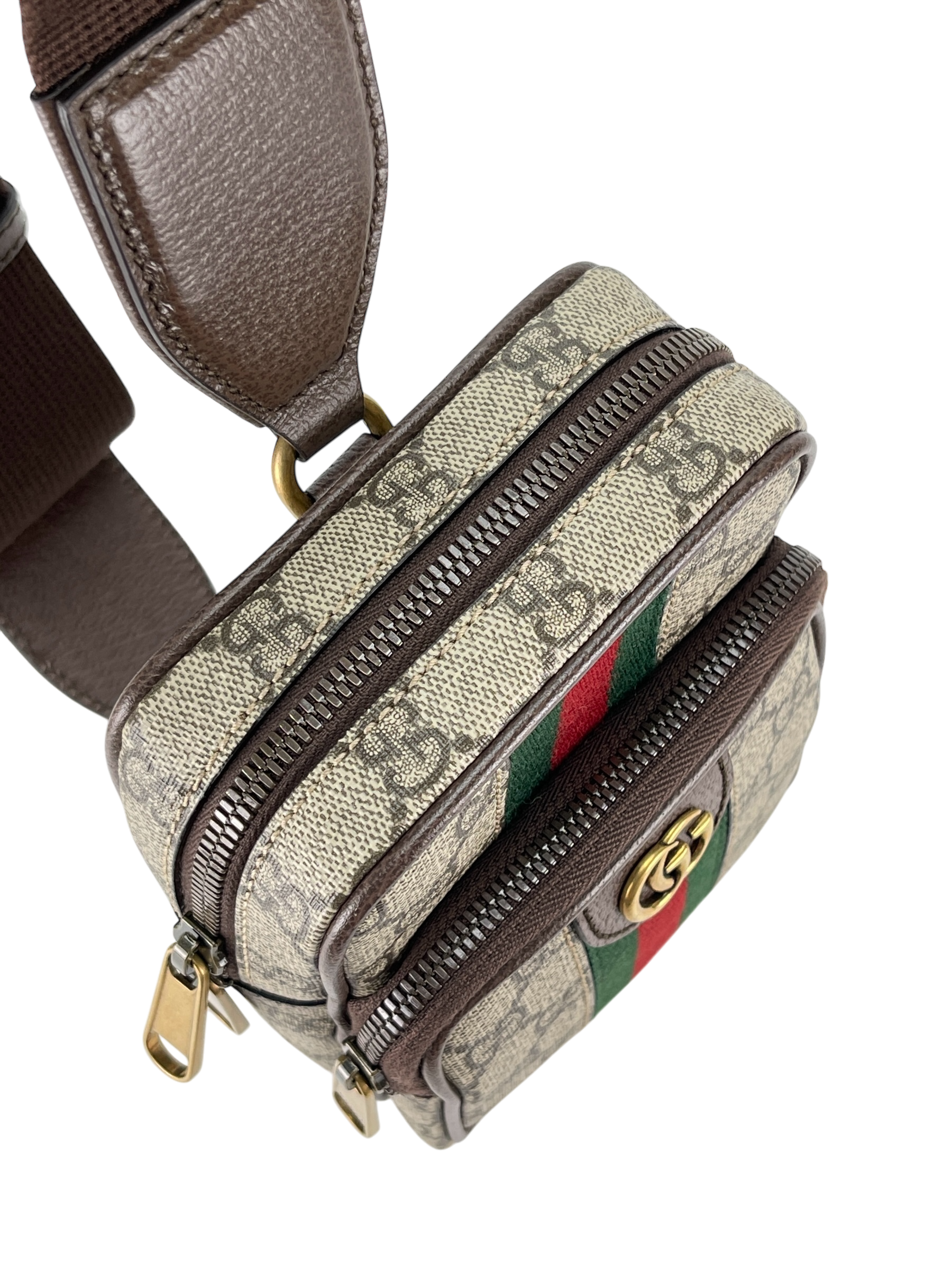 GUCCI -Ophidia GG Supreme Canvas Leather GG Small Mini Bag Sling Bag