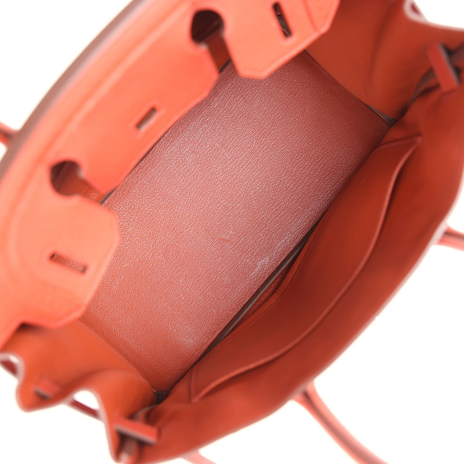 Pre-owned Hermes Birkin 30 Ghillies Brique Clemence and Evercolor Palladium Hardware