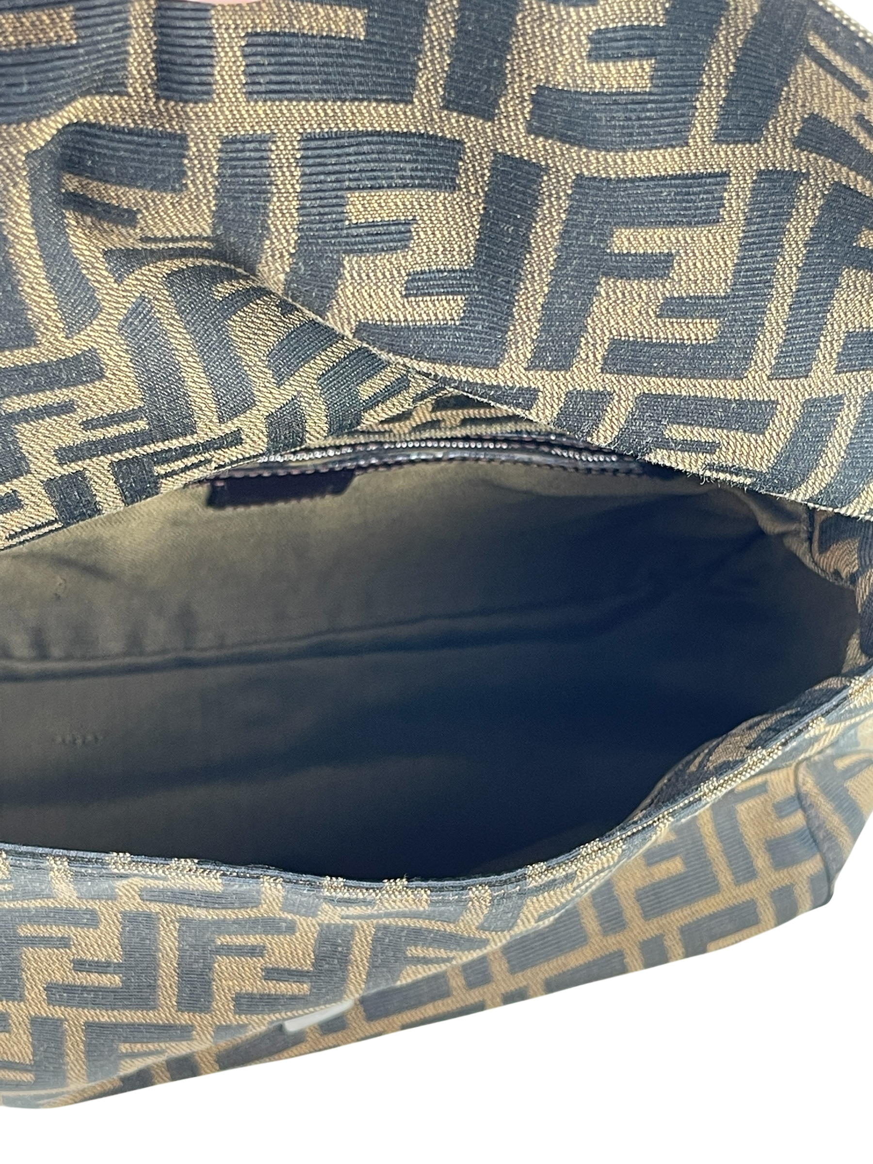 FENDI - Brown Zucca Mamma Baguette Handbag Silver Hardware