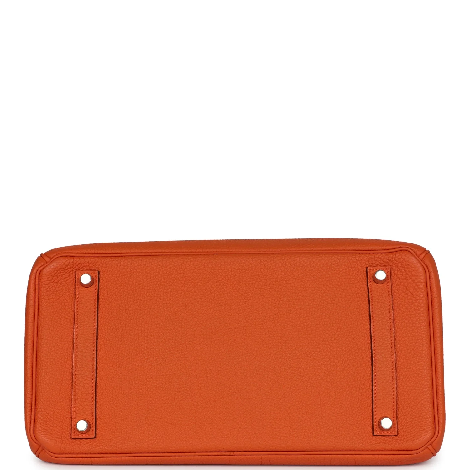 Pre-owned Hermes Birkin 35 Orange Togo Palladium Hardware