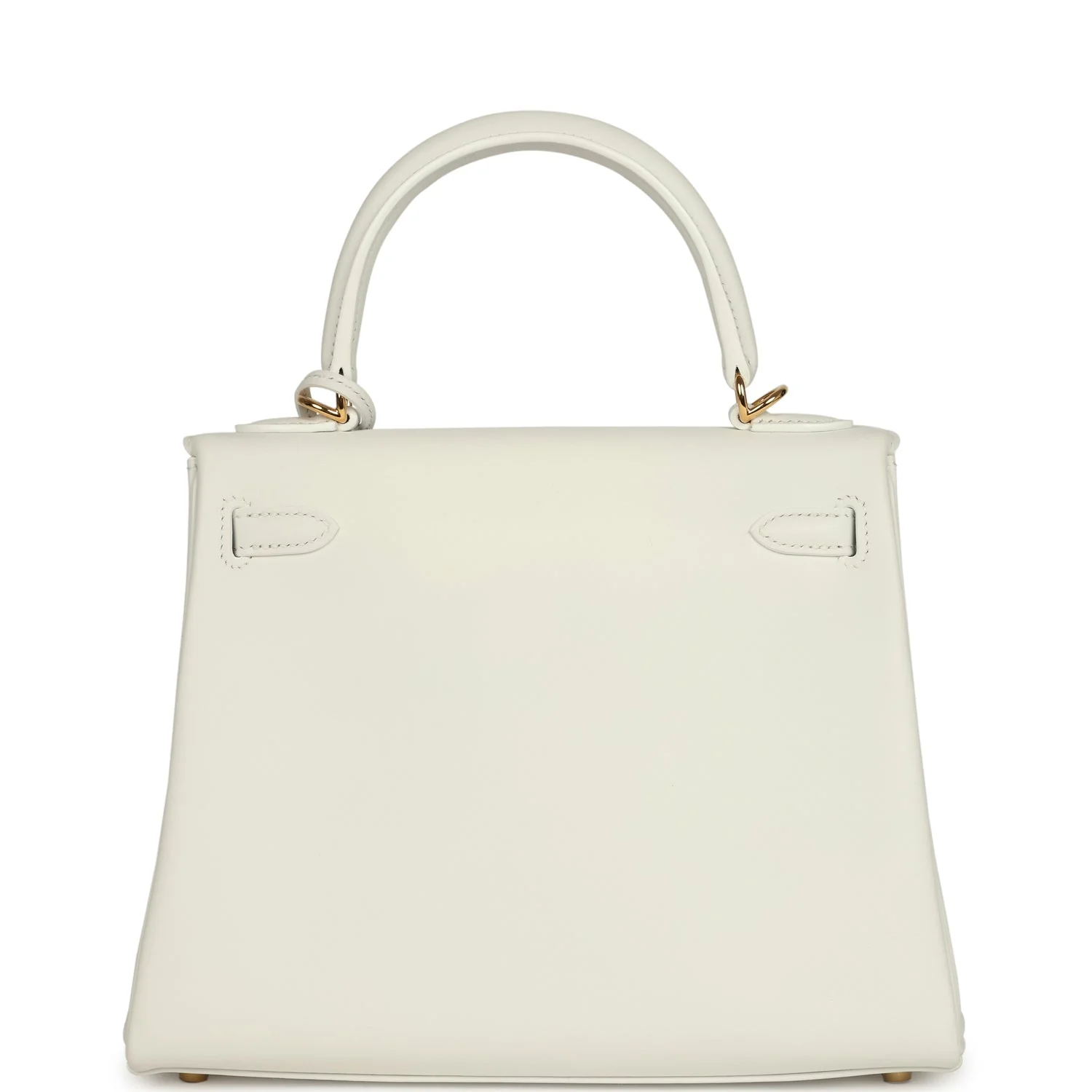 Hermes Kelly Retourne 25 New White Swift Gold Hardware