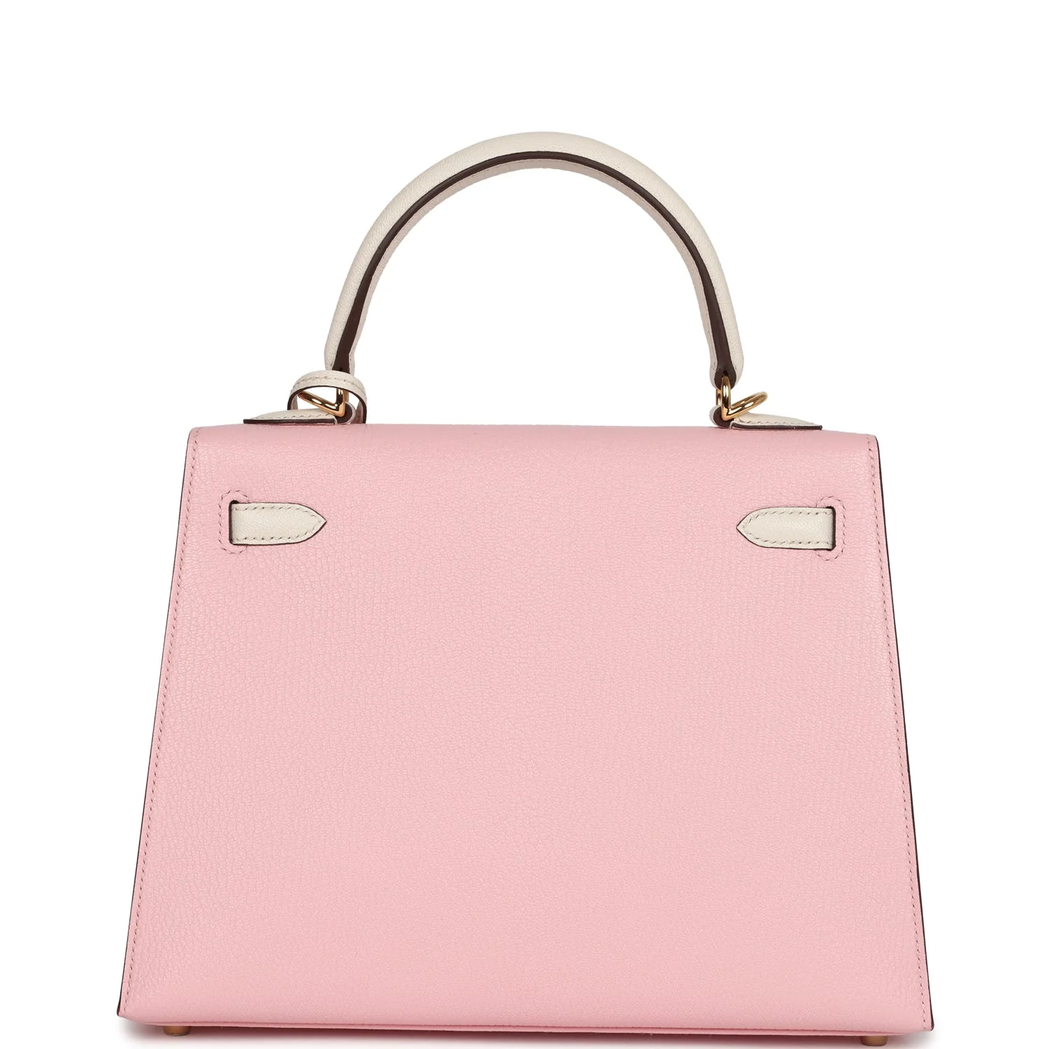 Hermes Special Order (HSS) Kelly Sellier 25 Rose Sakura and Nata Chevre Gold Hardware