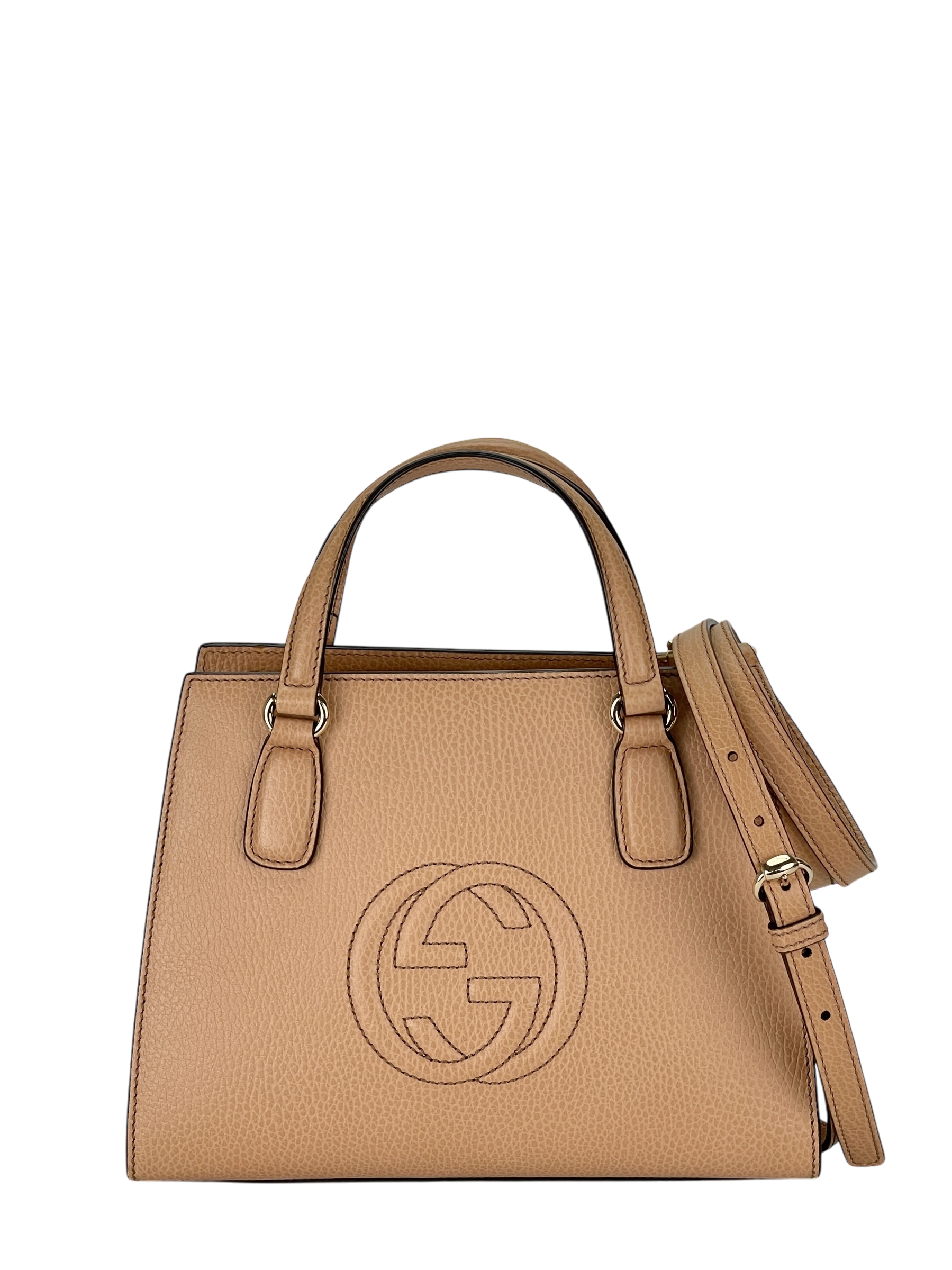GUCCI - 2way bag Soho Top Handle Leather Handbag