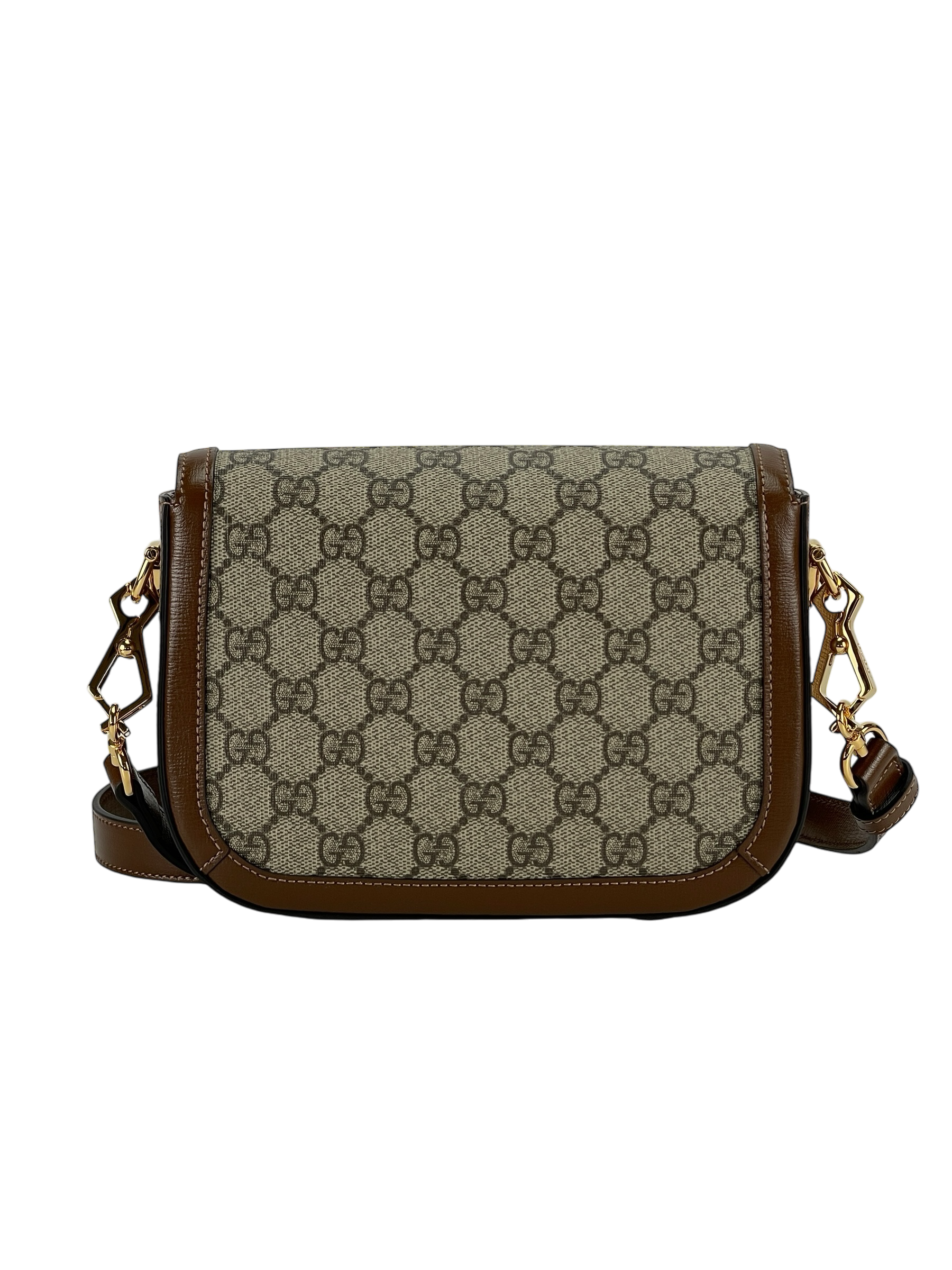 GUCCI - GG Supreme Fabric Leather Horsebit 1955 Bag
