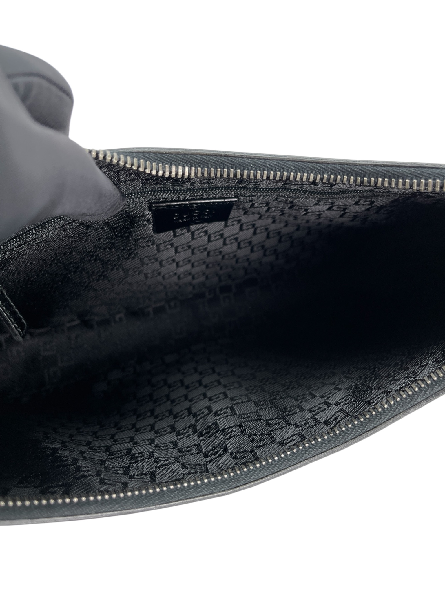 GUCCI - Black patent leather Fastener Jackie Shoulder Bag