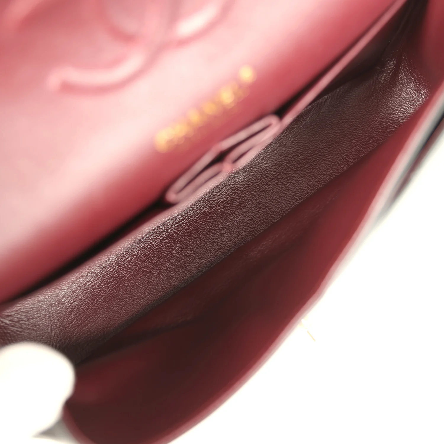 Pre-owned Chanel Medium Classic Double Flap Bag Black Lambskin Gold Hardware