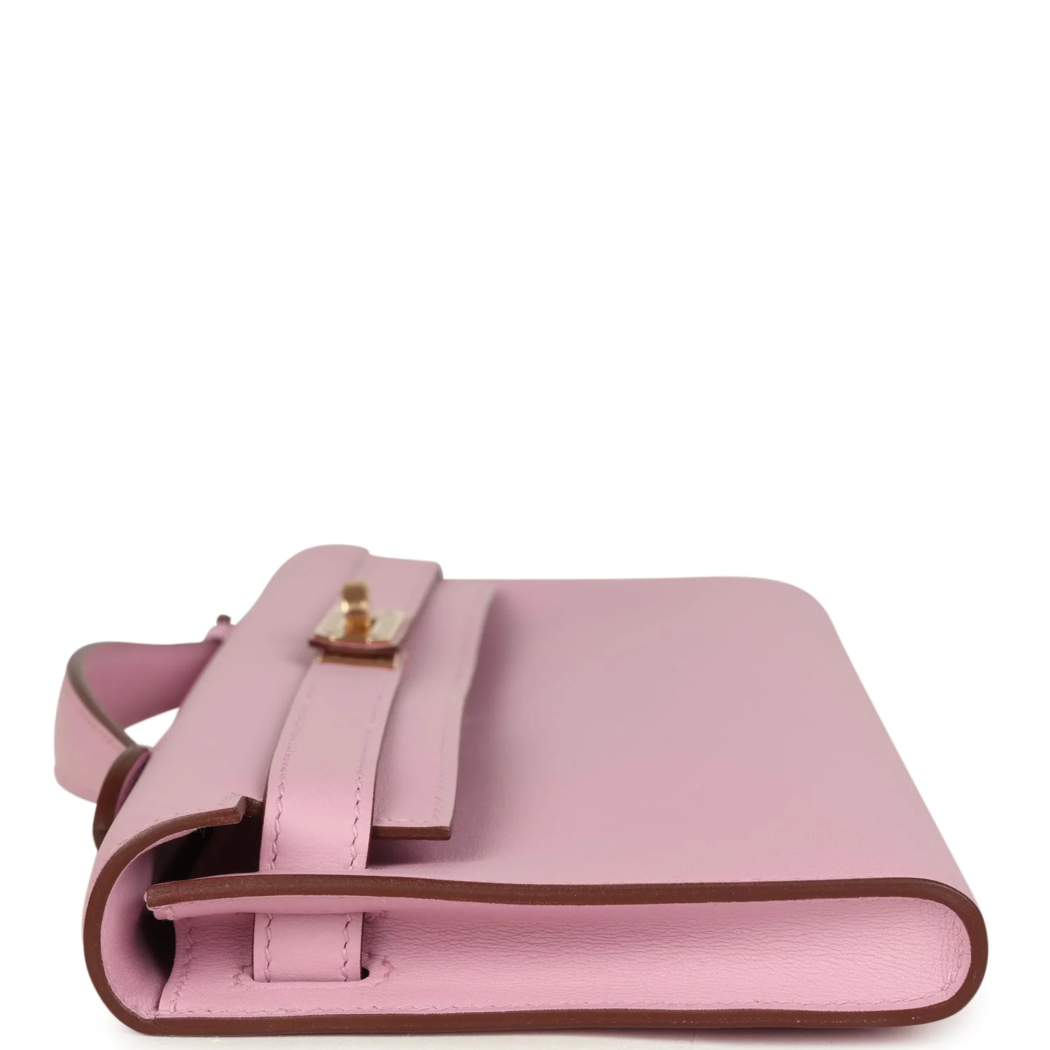 Hermes Kelly Cut Mauve Sylvestre Swift Rose Gold Hardware