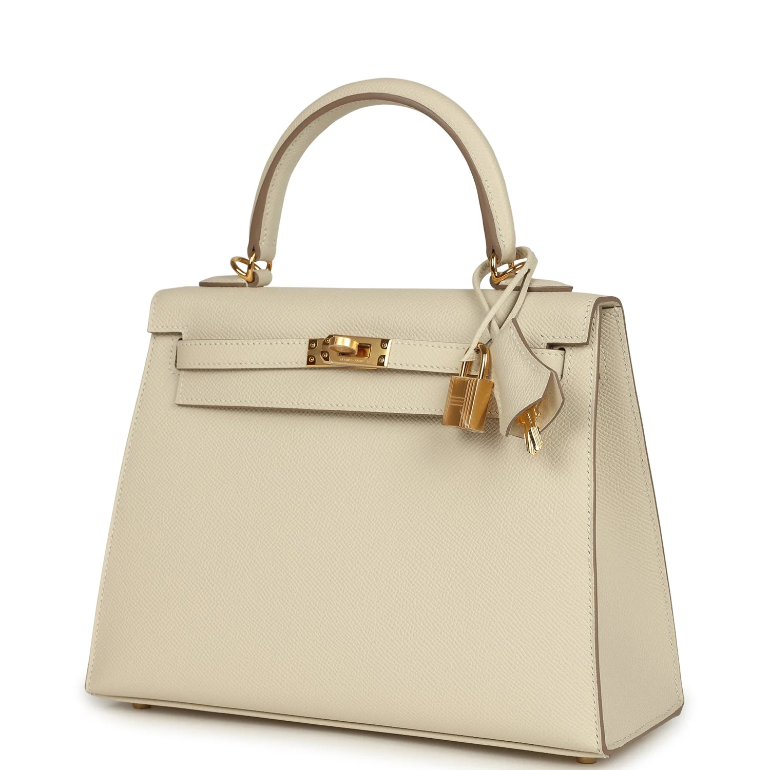 Hermes Kelly Sellier 25 Craie Epsom Gold Hardware