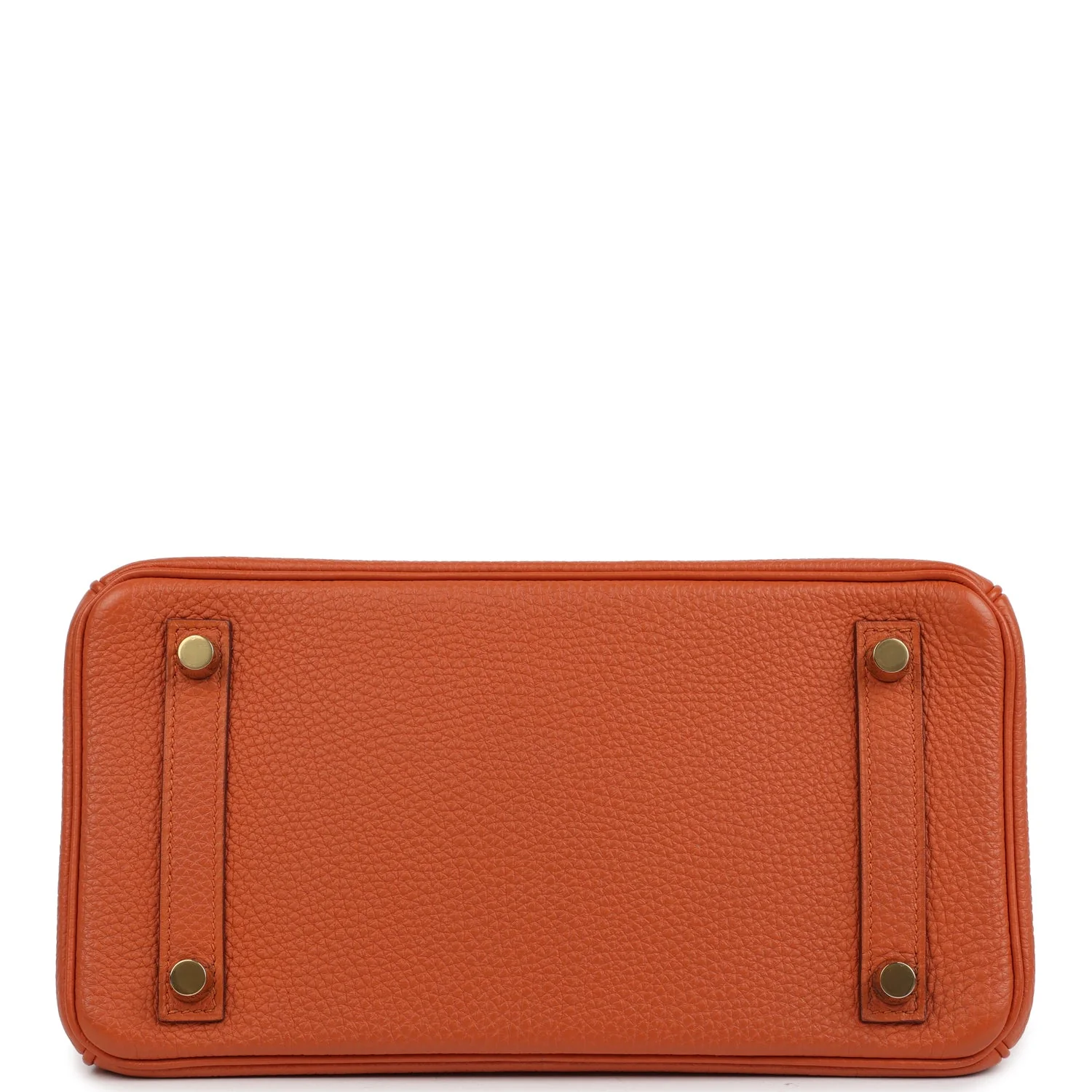 Pre-owned Hermes Birkin 25 Orange Togo Gold Hardware