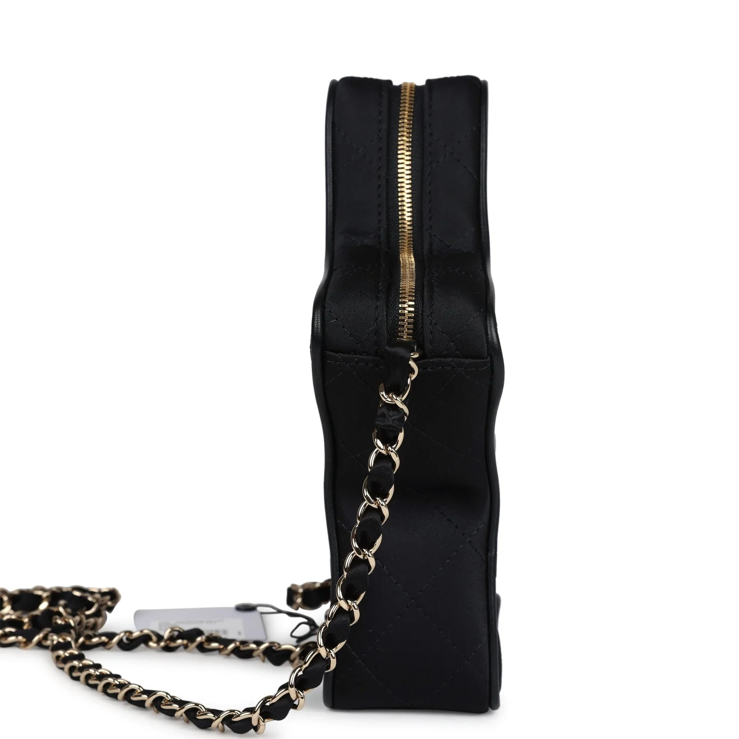 Chanel Star Bag Black Satin Light Gold Hardware