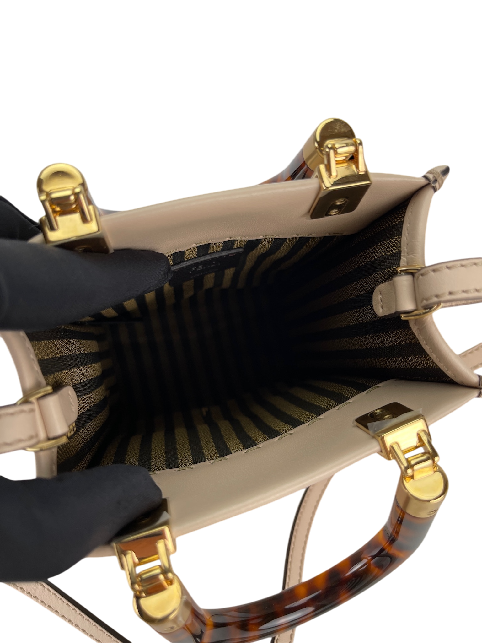 FENDI - Sunshine Logo Debossed Mini Tote Bag