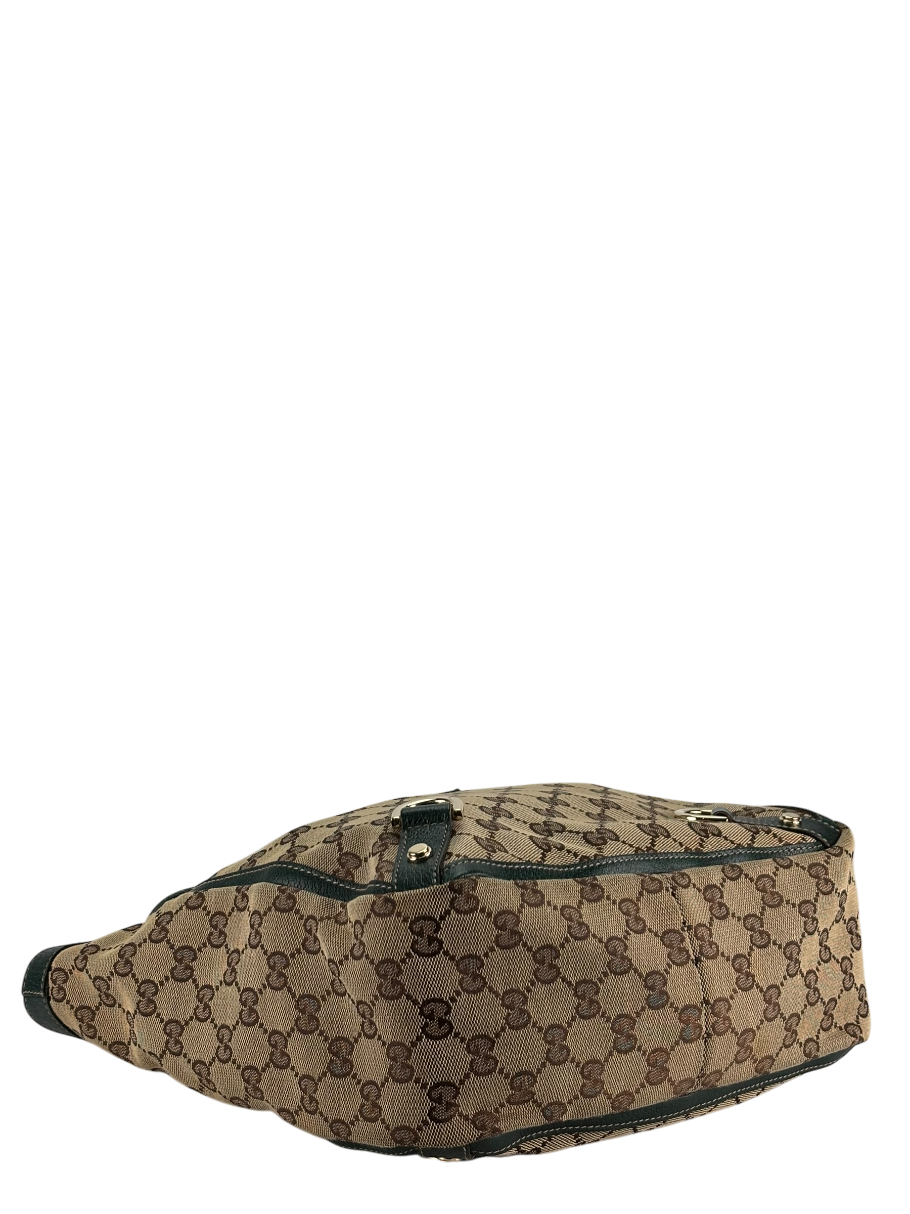 GUCCI - Green GG Canvas Small Abbey Tote Handbag