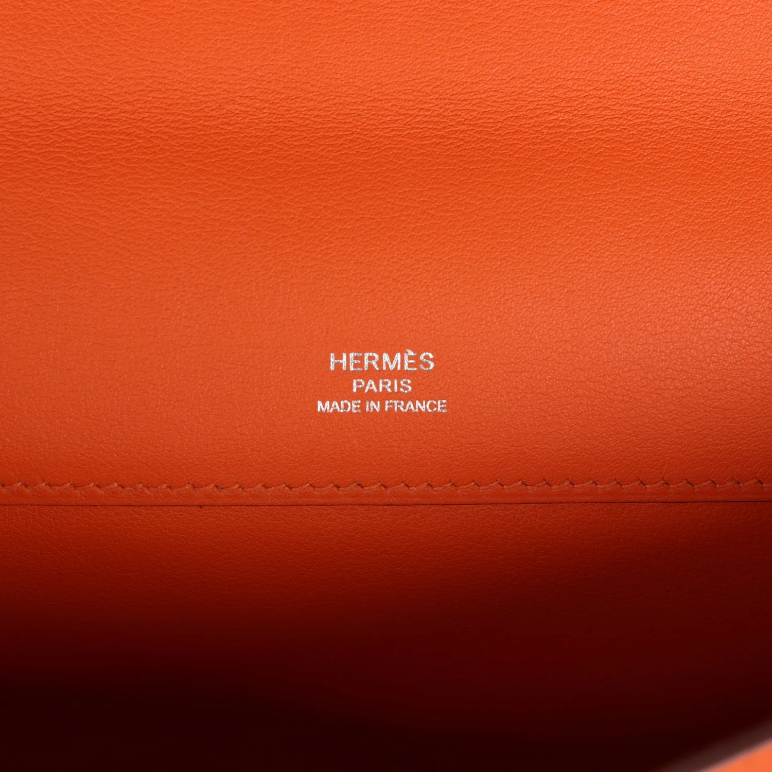 Hermes Kelly Cut Orange Swift Palladium Hardware