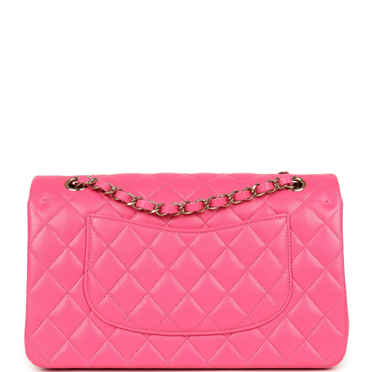 Chanel Medium Classic Double Flap Pink Caviar Light Gold Hardware
