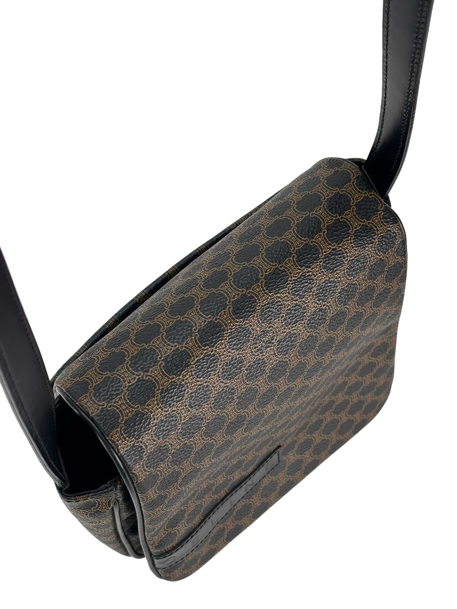 CELINE - Black Macadam Crossbody Bag