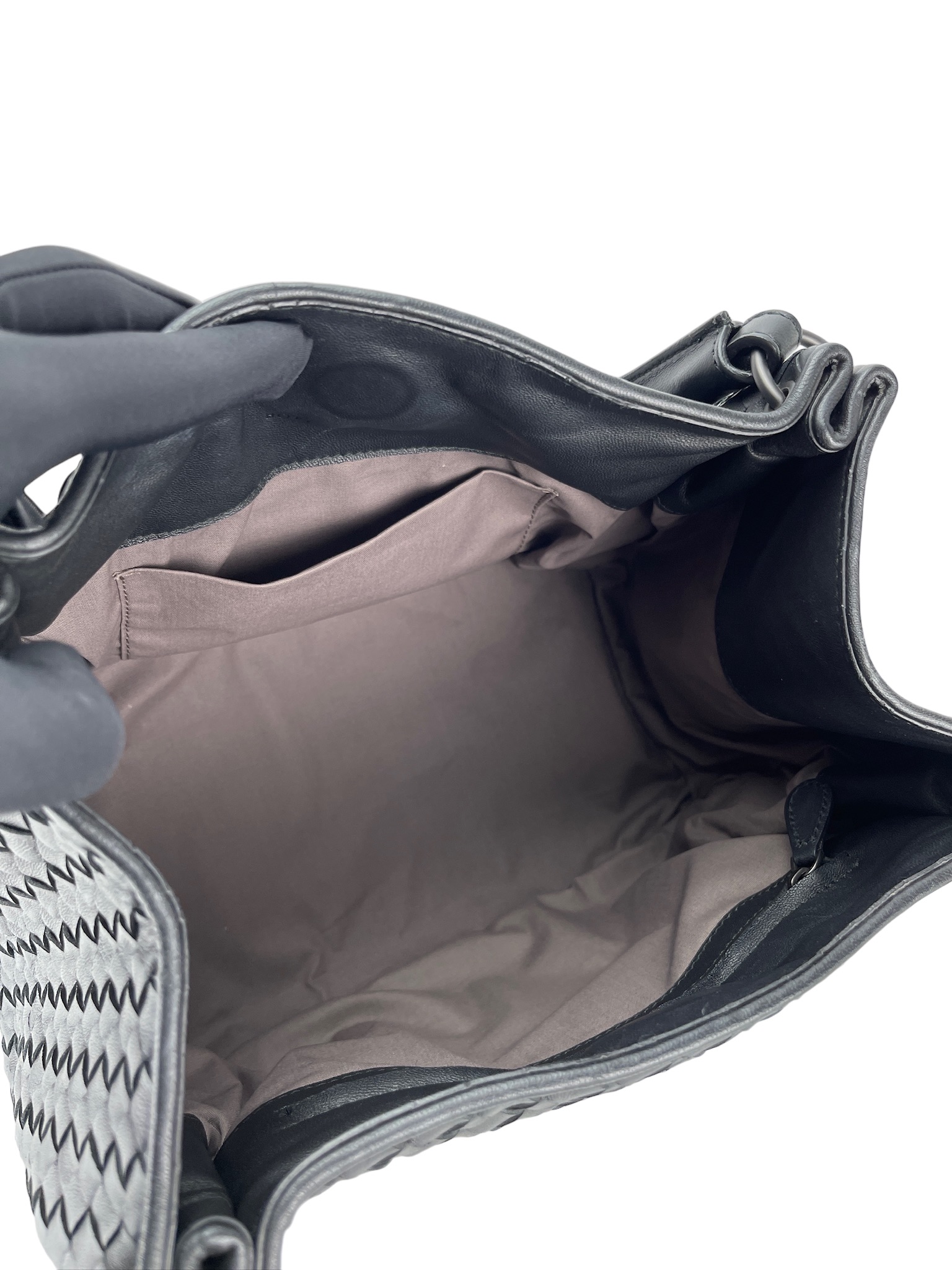 BOTTEGA VENETA - Intrecciato Nero Tote Bag Black Calfskin