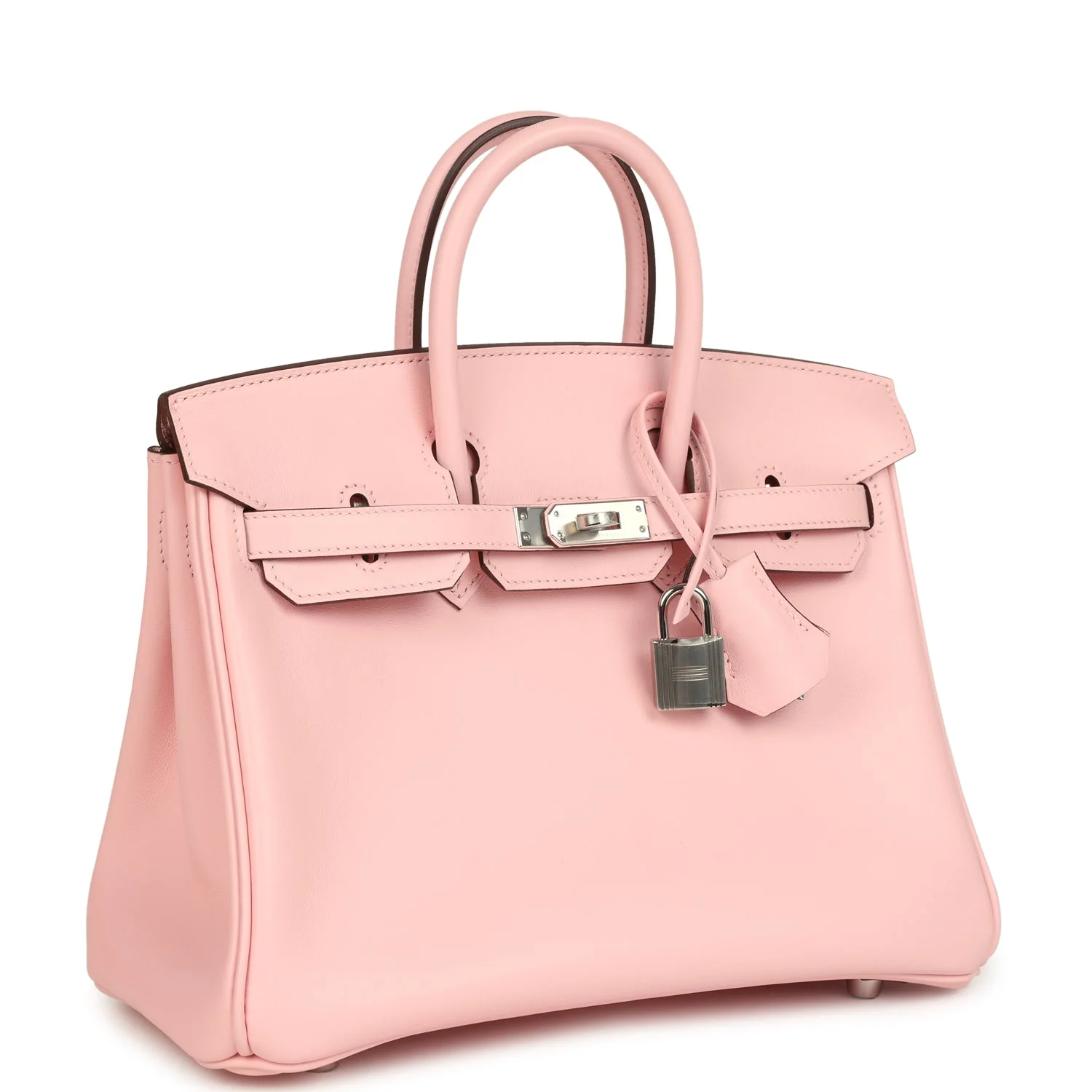 Pre-owned Hermes Birkin 25 Rose Sakura Jonathan Palladium Hardware