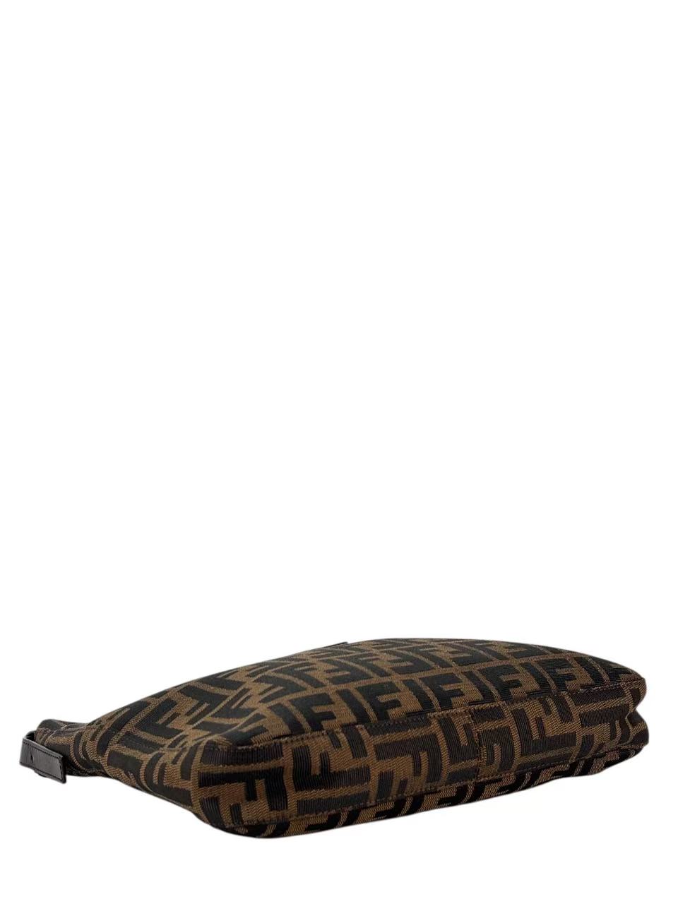 FENDI - Brown Zucca Canvas Shoulder Bag Sliver Hardware