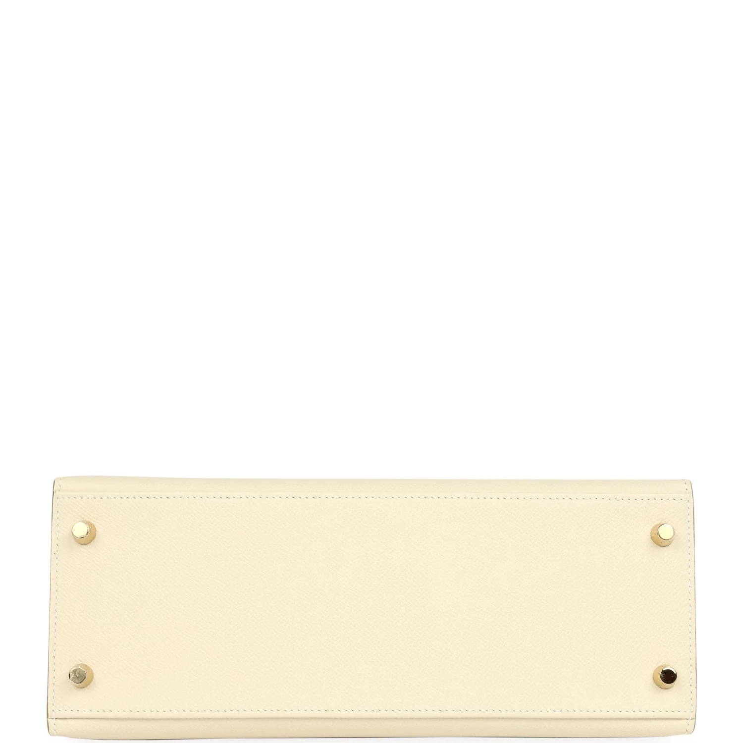 Pre-owned Hermes Kelly Sellier 28 Craie Epsom Gold Hardware