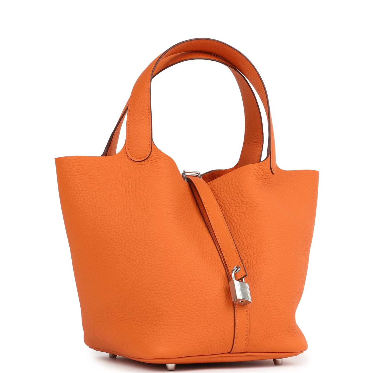 Hermes Picotin Lock 22 Orange Clemence Palladium Hardware