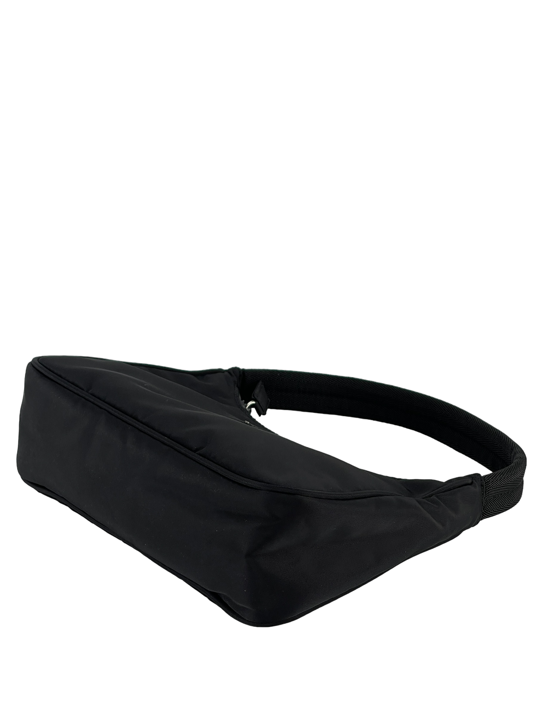 PRADA - Black Nylon Hobo Bag