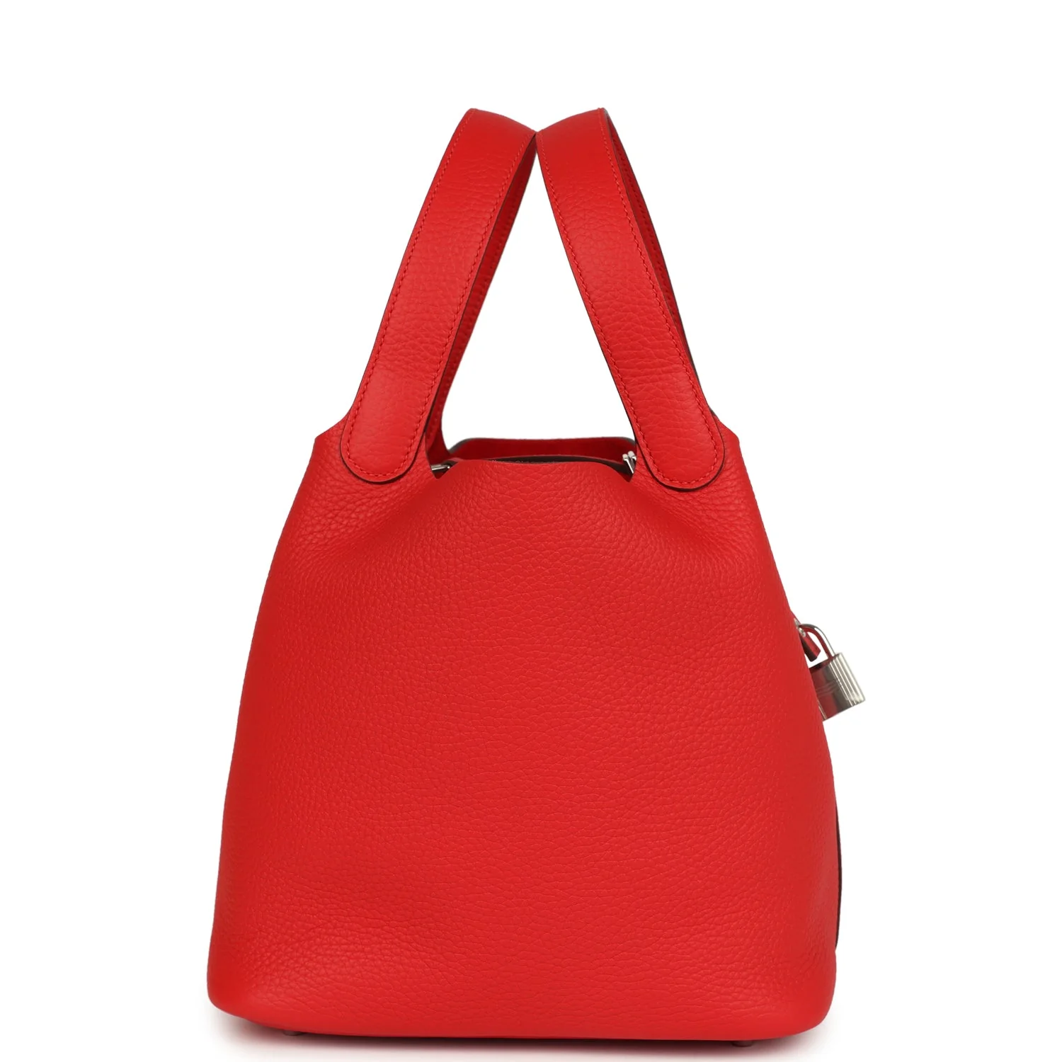 Hermes Picotin Lock 22 Rouge De Coeur Clemence Palladium Hardware