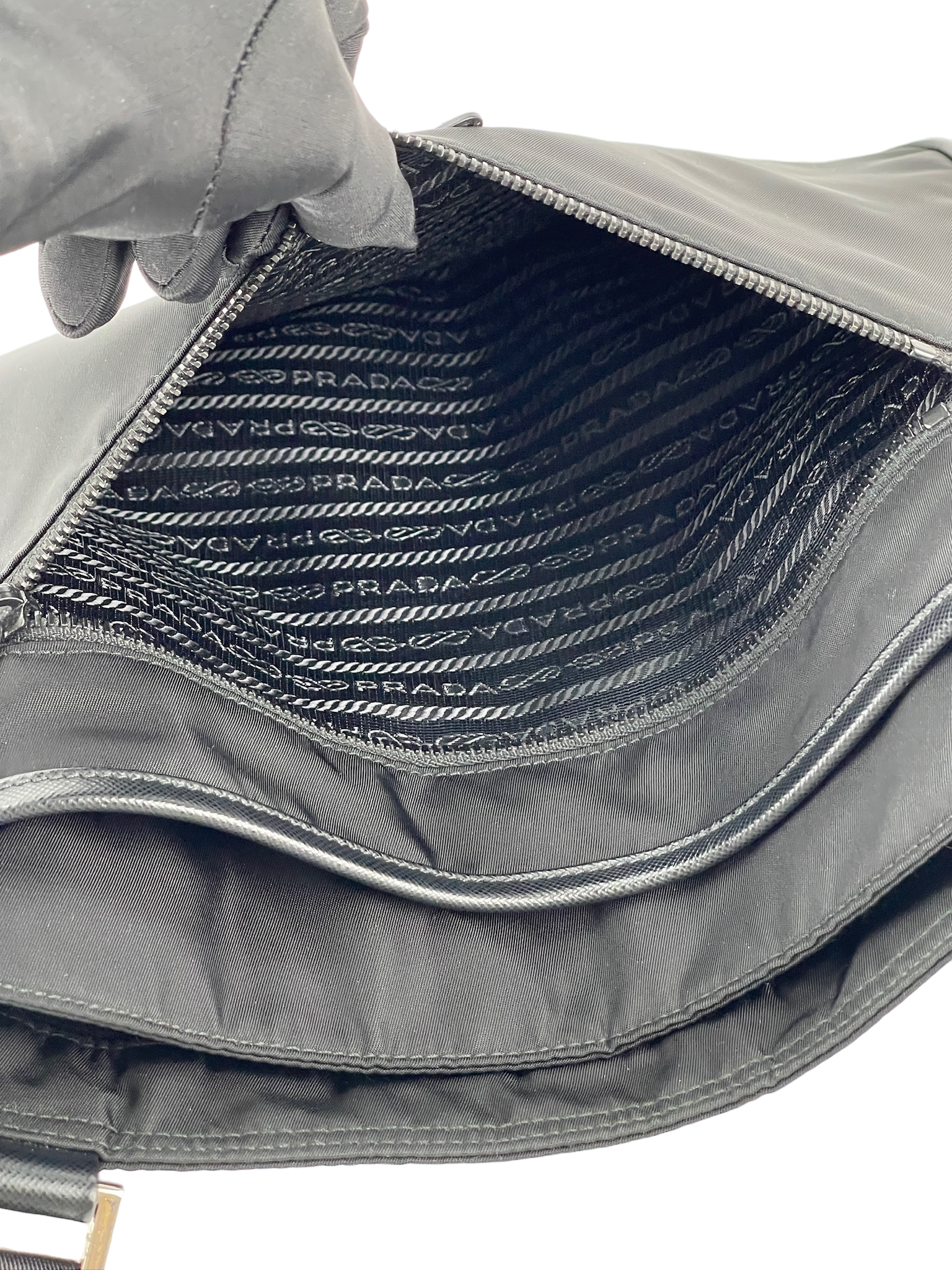 PRADA - Black Nylon Messager Bag