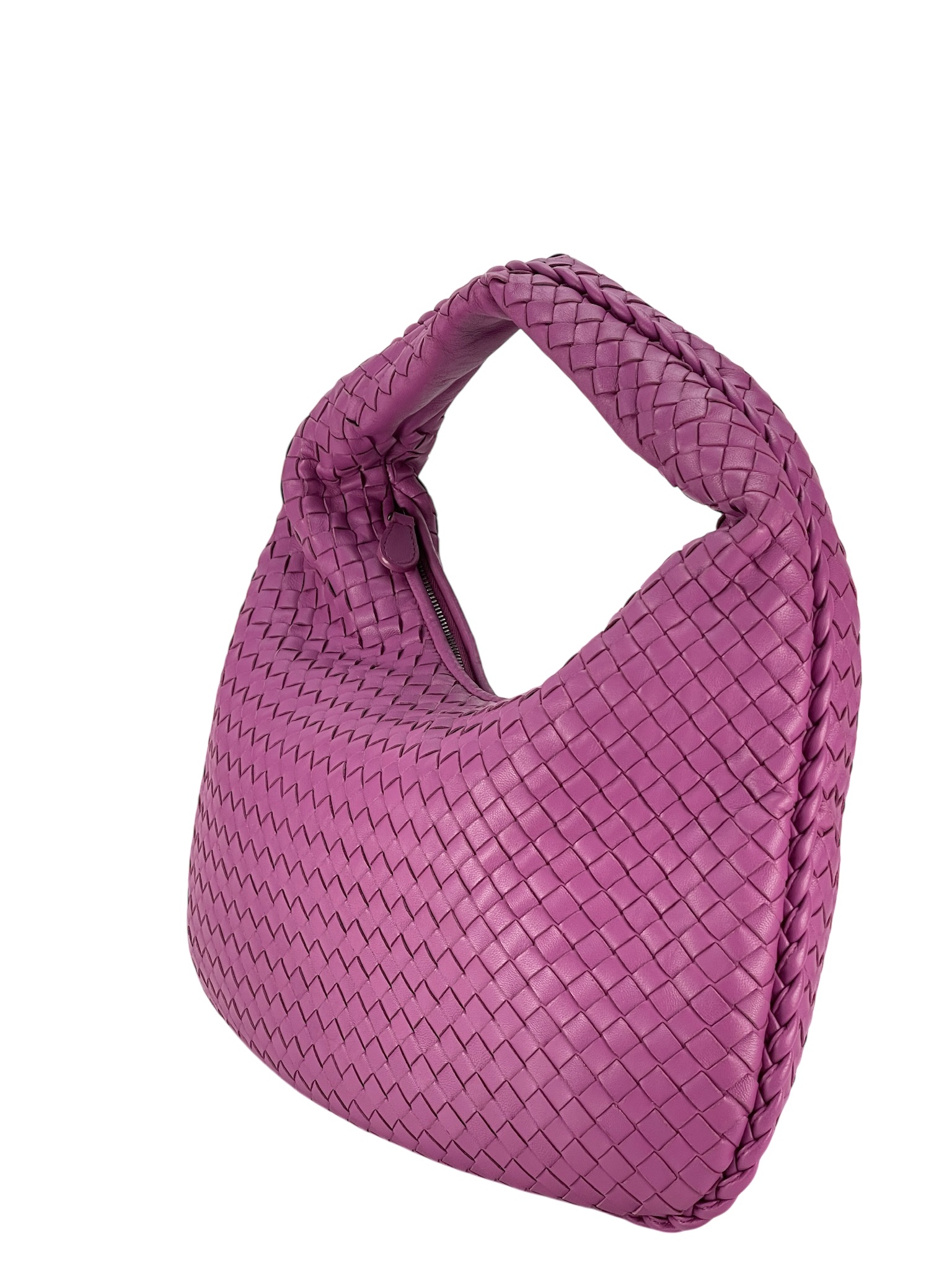 BOTTEGA VENETA - Intrecciato Hobo Bag Pink Calfskin