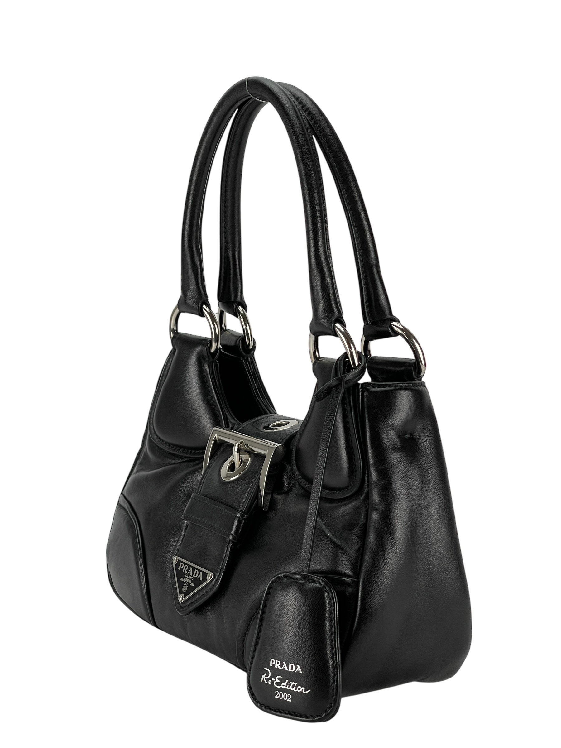 PRADA - Moon Padded Leather Nappa Handbag