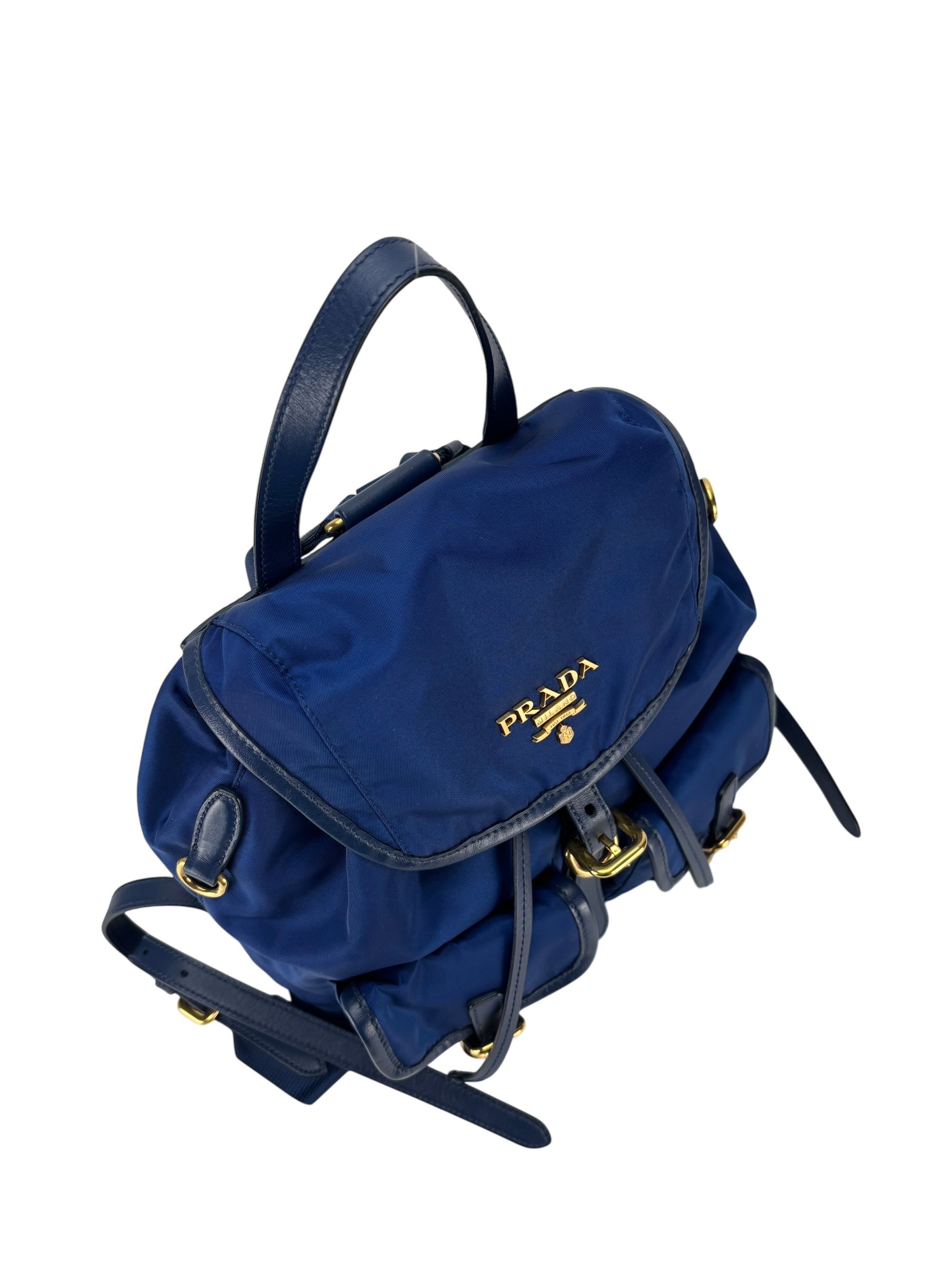 PRADA - Blue Re-Nylon Backbag Small