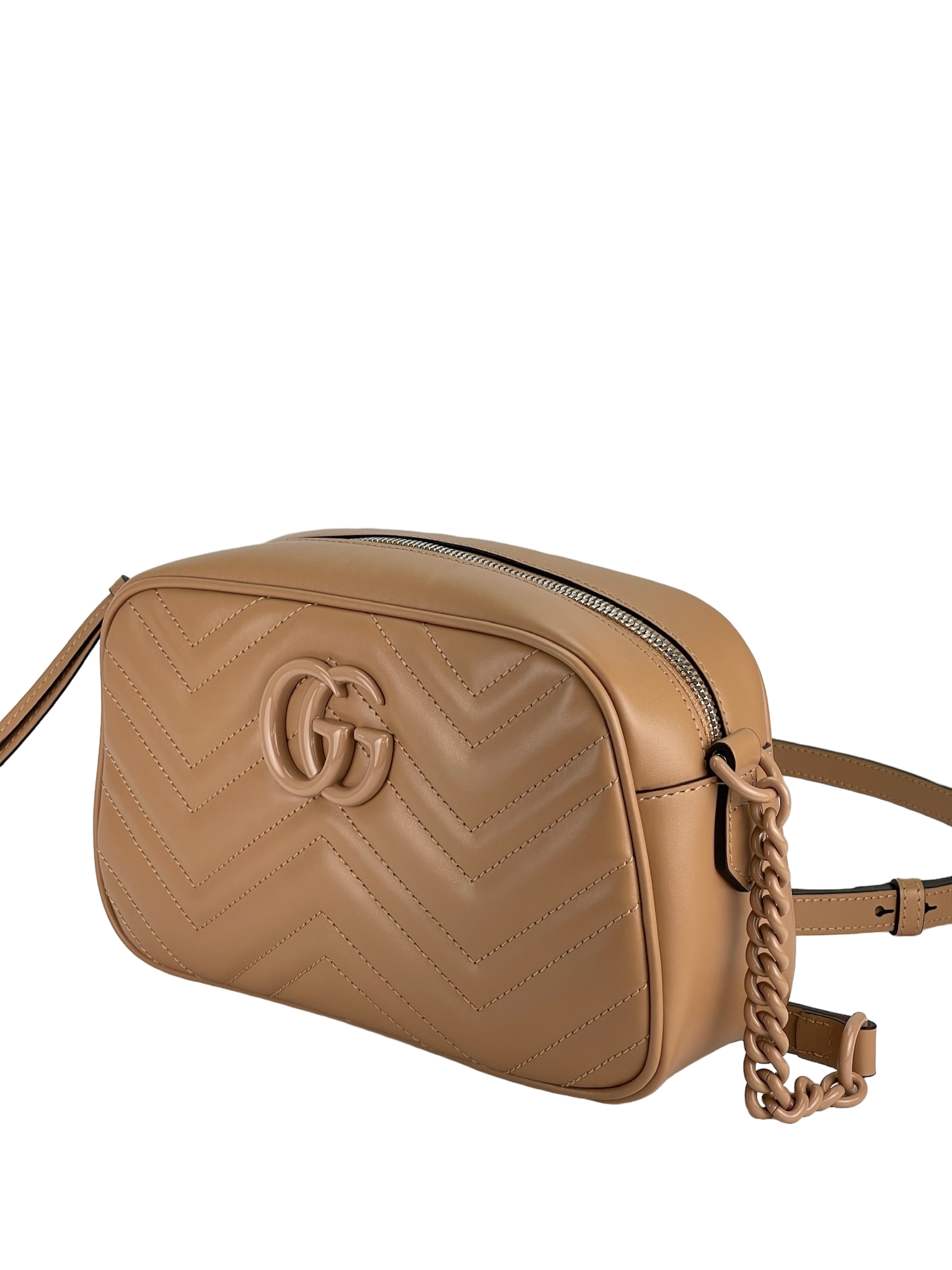 GUCCI - Beige GG Marmont Camera Bag