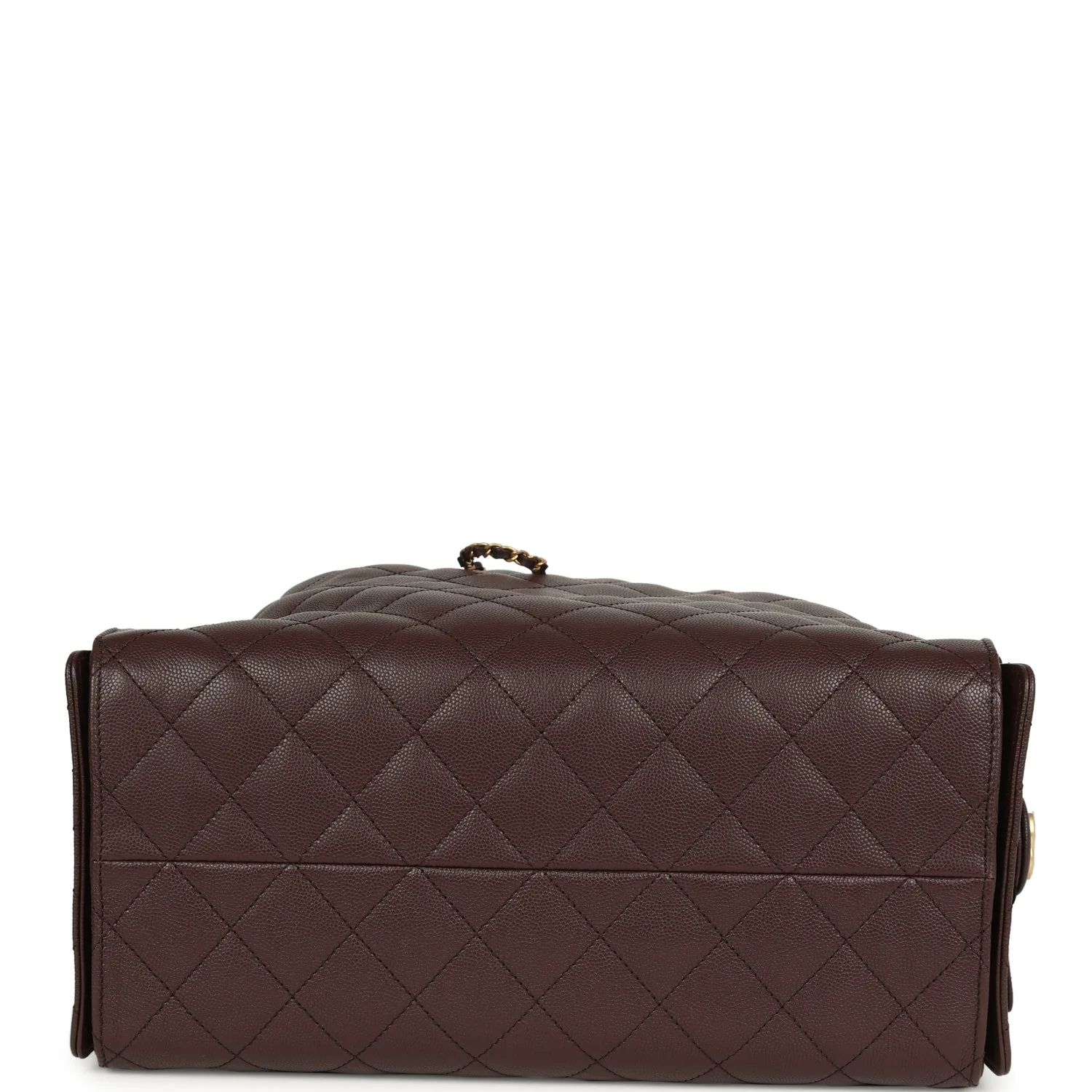 Chanel Medium 25 Hobo Bag Dark Brown Caviar Antique Gold Hardware