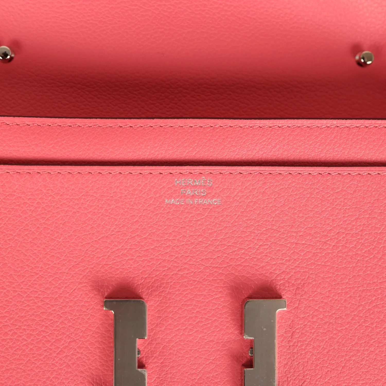 Hermes Constance Wallet To Go Rose Azalee Evercolor Palladium Hardware