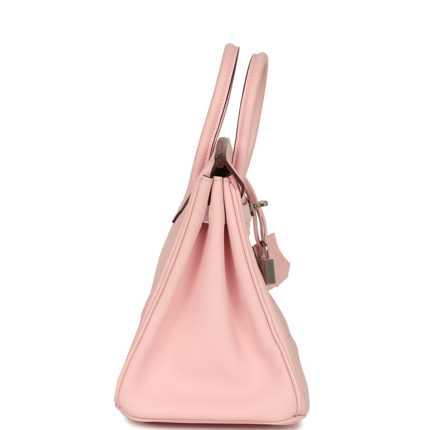 Pre-owned Hermes Birkin 25 Rose Sakura Swift Palladium Hardware