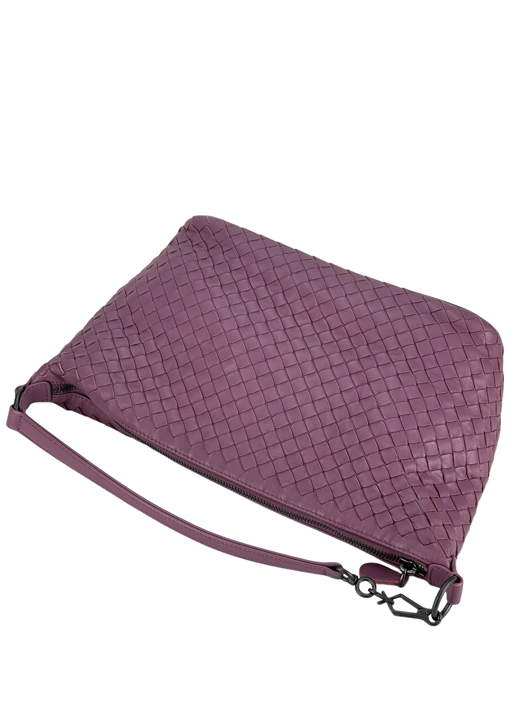 BOTTEGA VENETA - Zip Hobo Intrecciato Nappa Purple Lambskin