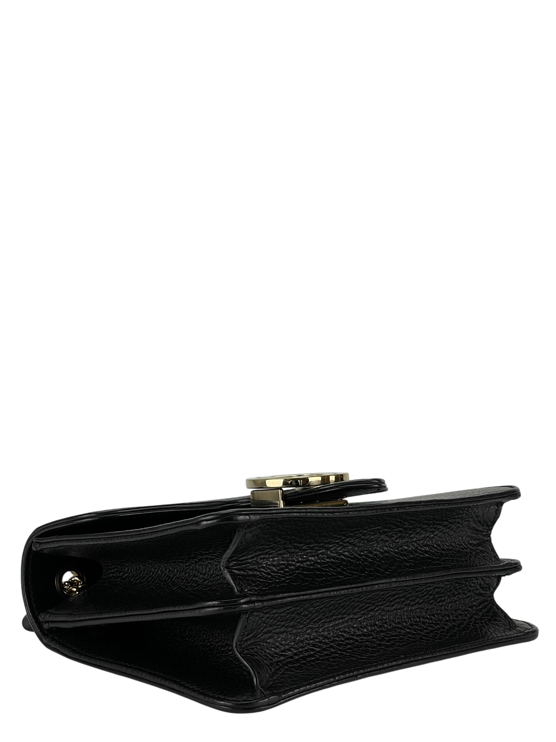 GUCCI - Black Interlocking G Chain Shoulder Bag