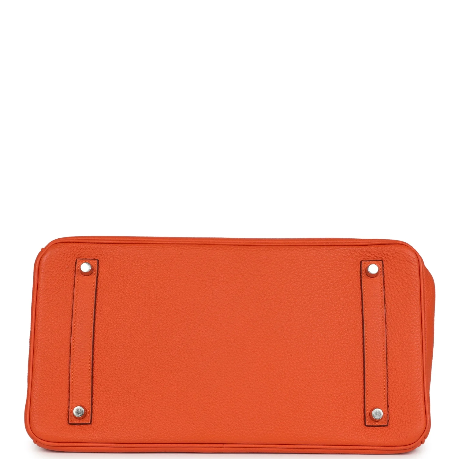 Pre-owned Hermes Birkin 35 Orange Togo Palladium Hardware