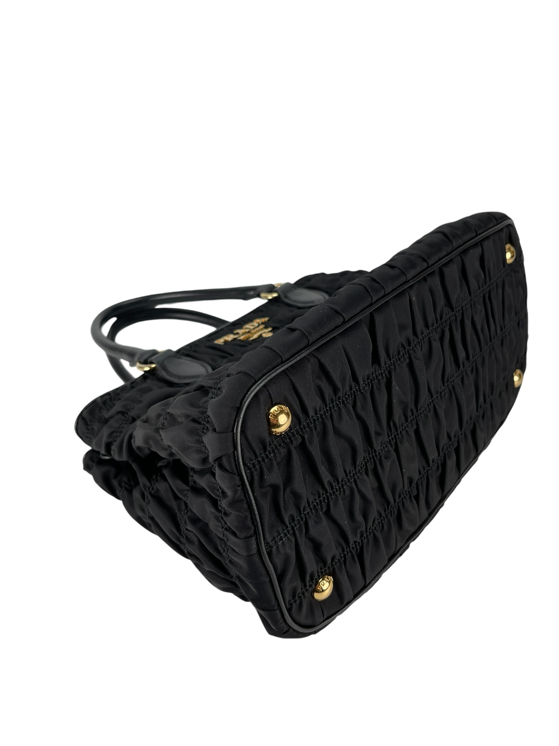 PRADA - Tessuto Nylon Gaufre Small Tote Black