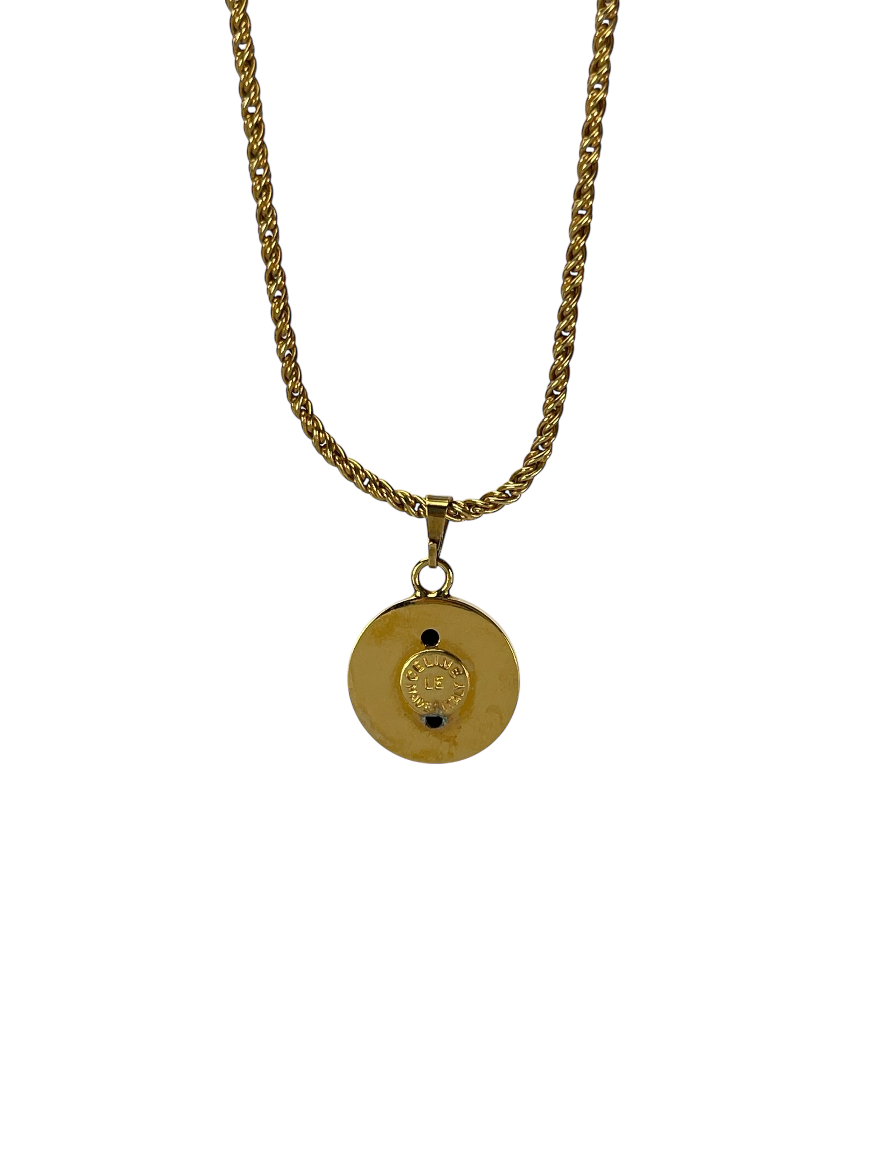 CELINE - Gold Star Logo Accessory Necklace