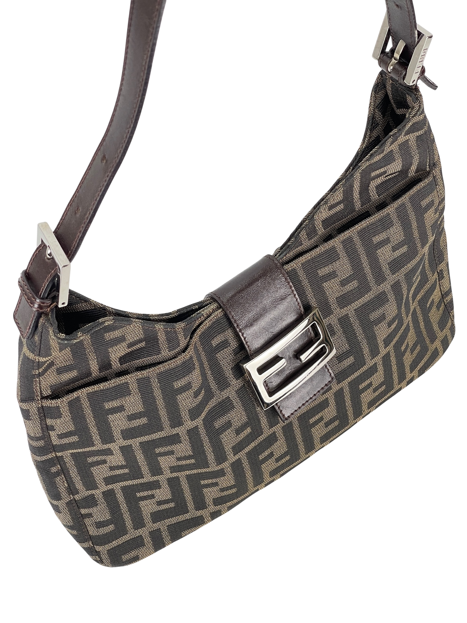 FENDI - Monogram Zucca Mamma Handbag Palladium Hardware