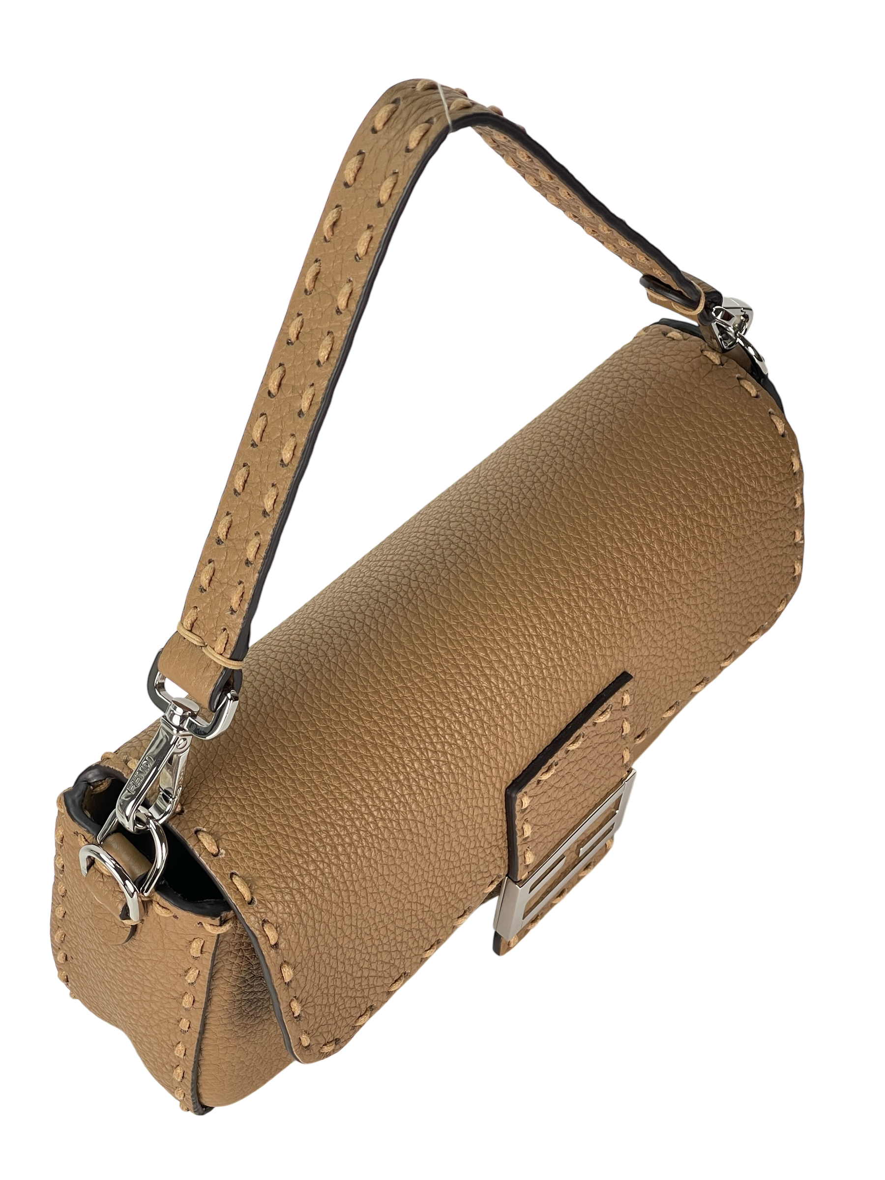 FENDI - Beige Calfskin 2way Selleria Baguette Handbag