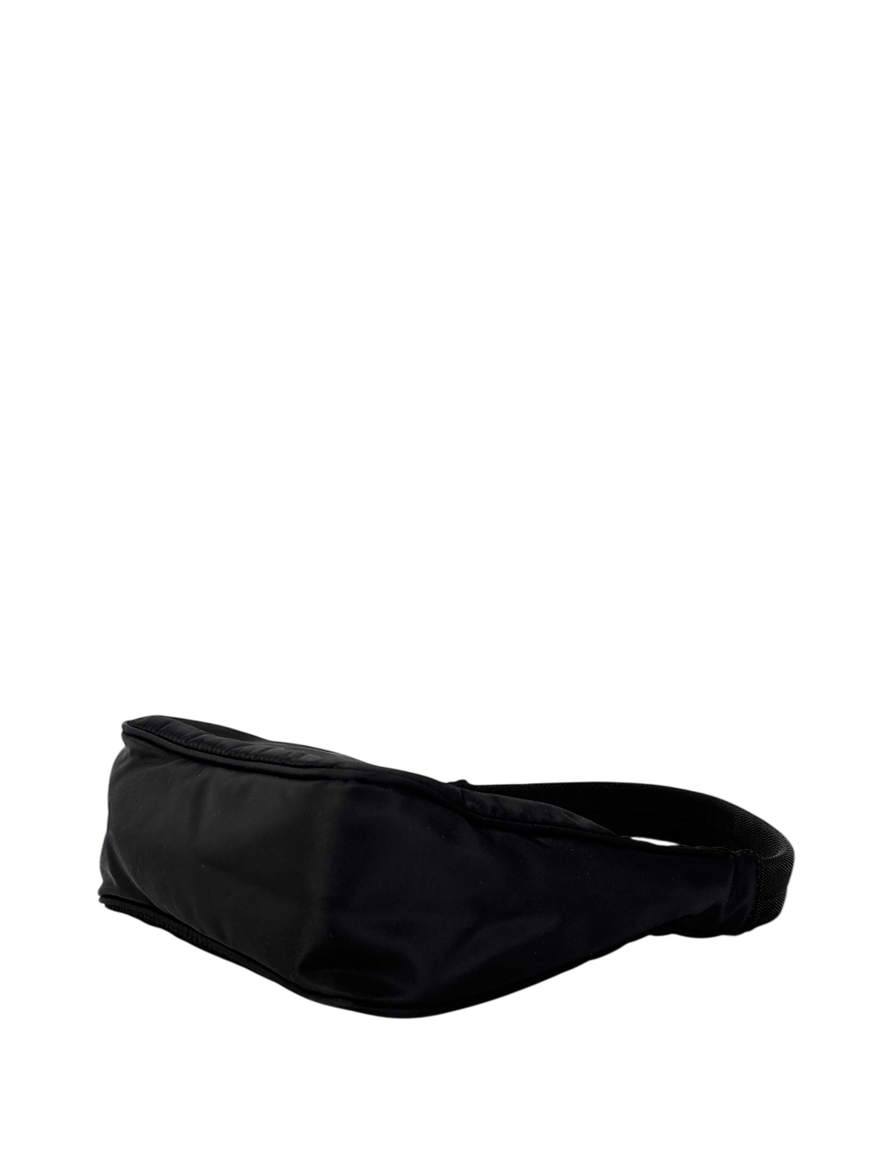 PRADA - Black Nylon Hobo Bag