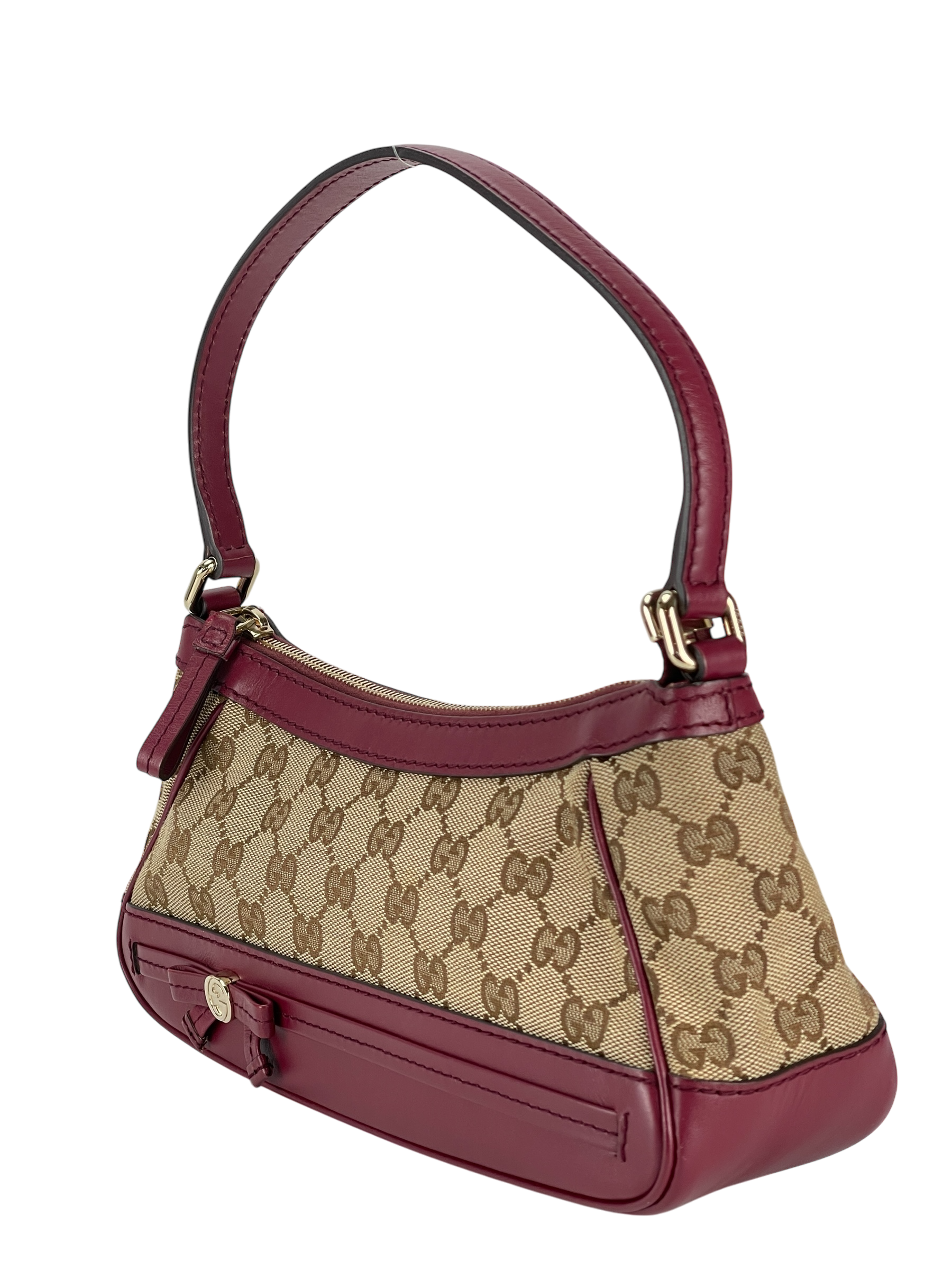 GUCCI - GG Canvas Mayfair One Shoulder Bag Ribbon Khaki Beige