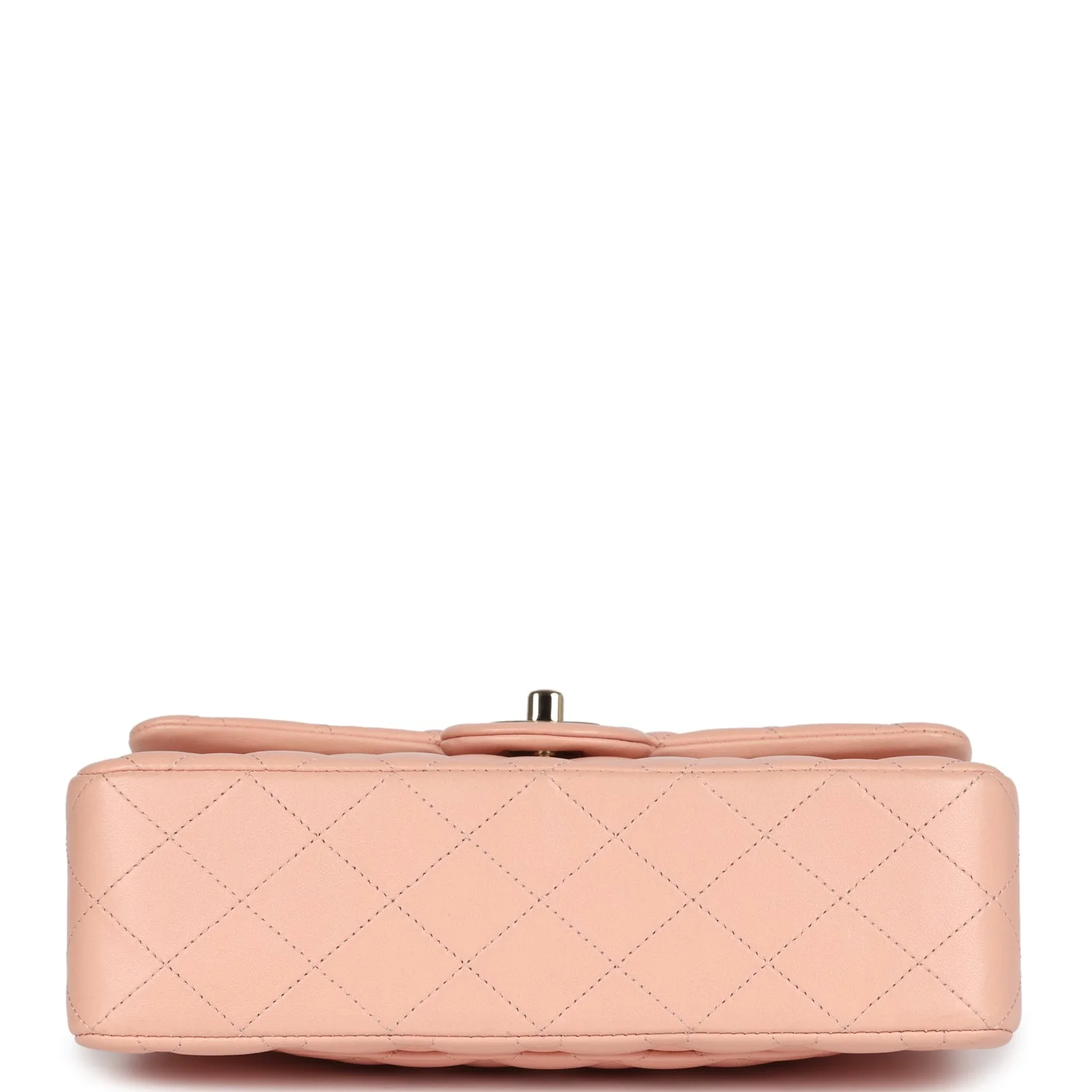 Pre-owned Chanel Small Classic Double Flap Light Pink Lambskin Gold Hardware