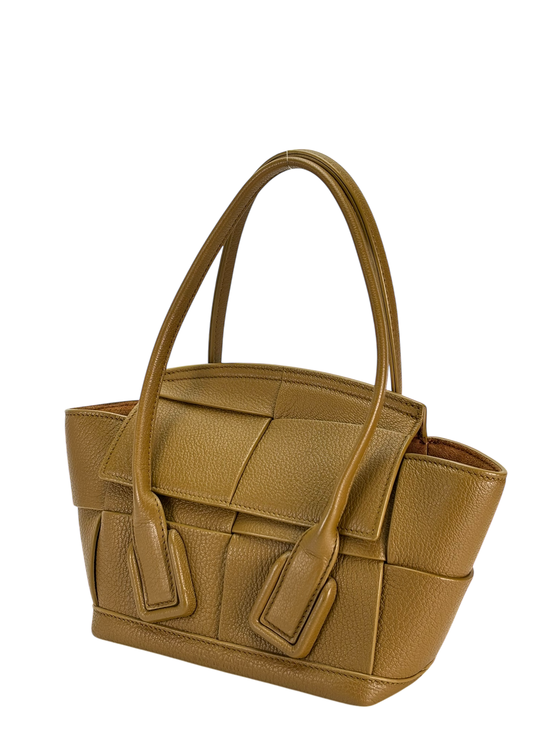 BOTTEGA VENETA -  Beige Maxi Intrecciato Mini Arco 2Way Tote Shoulder Bag
