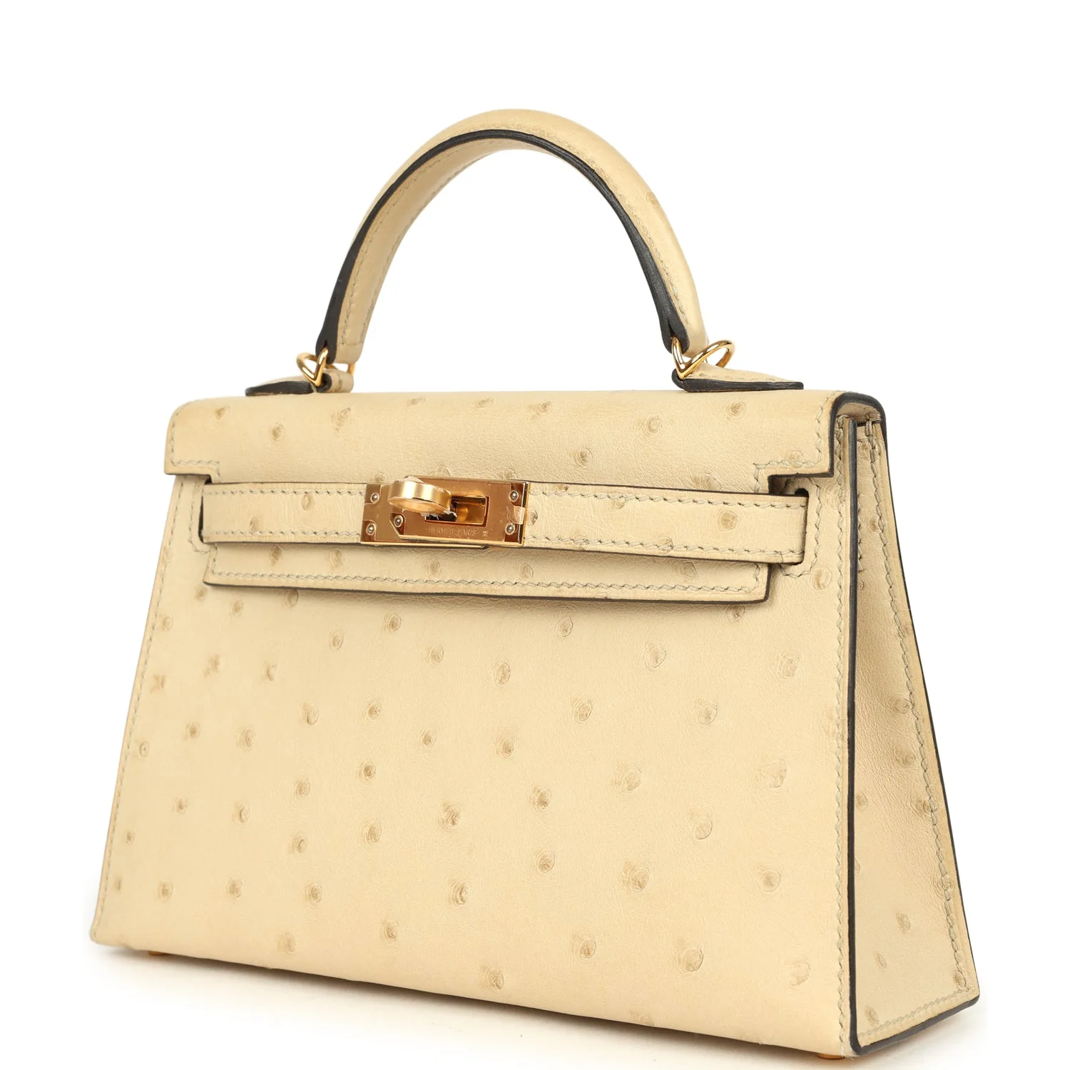 Hermes Kelly Sellier 20 Parchemin Ostrich Gold Hardware